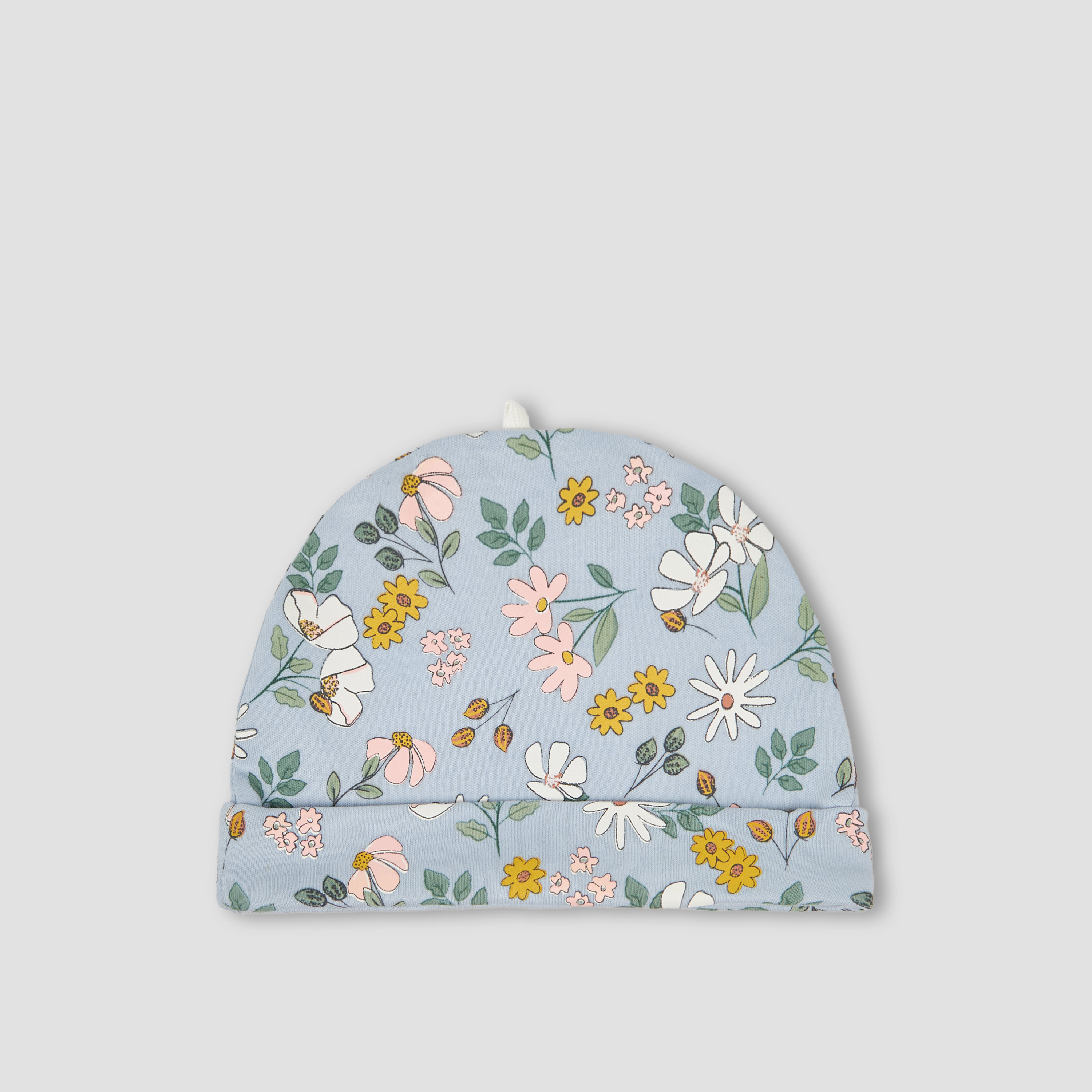Pack of 3 Juniors Cap with Floral Print-baby-girls-accessories-caps-image-3