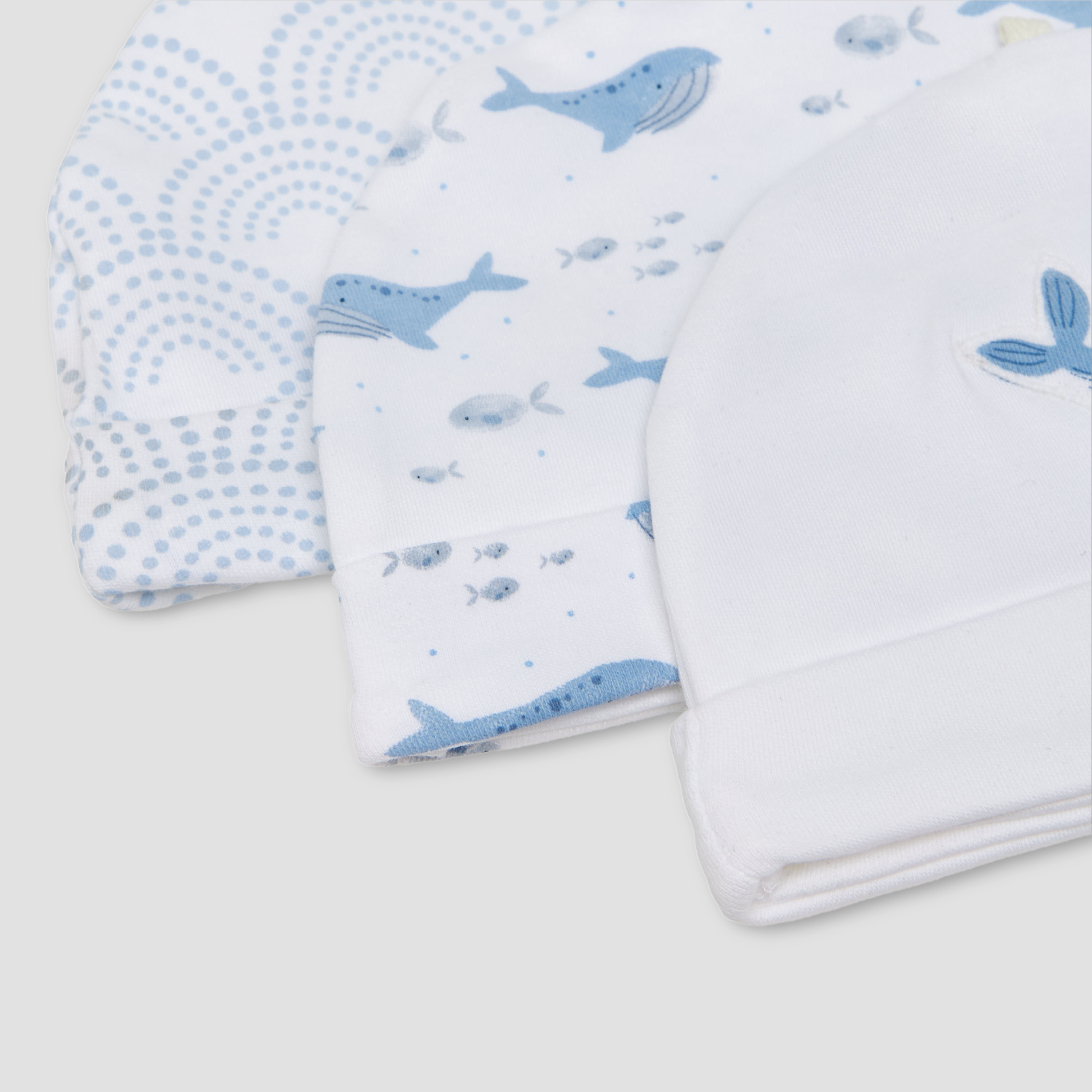 Pack of 3 Juniors Cap with Whale Print-baby-boys-accessories-caps-image-8