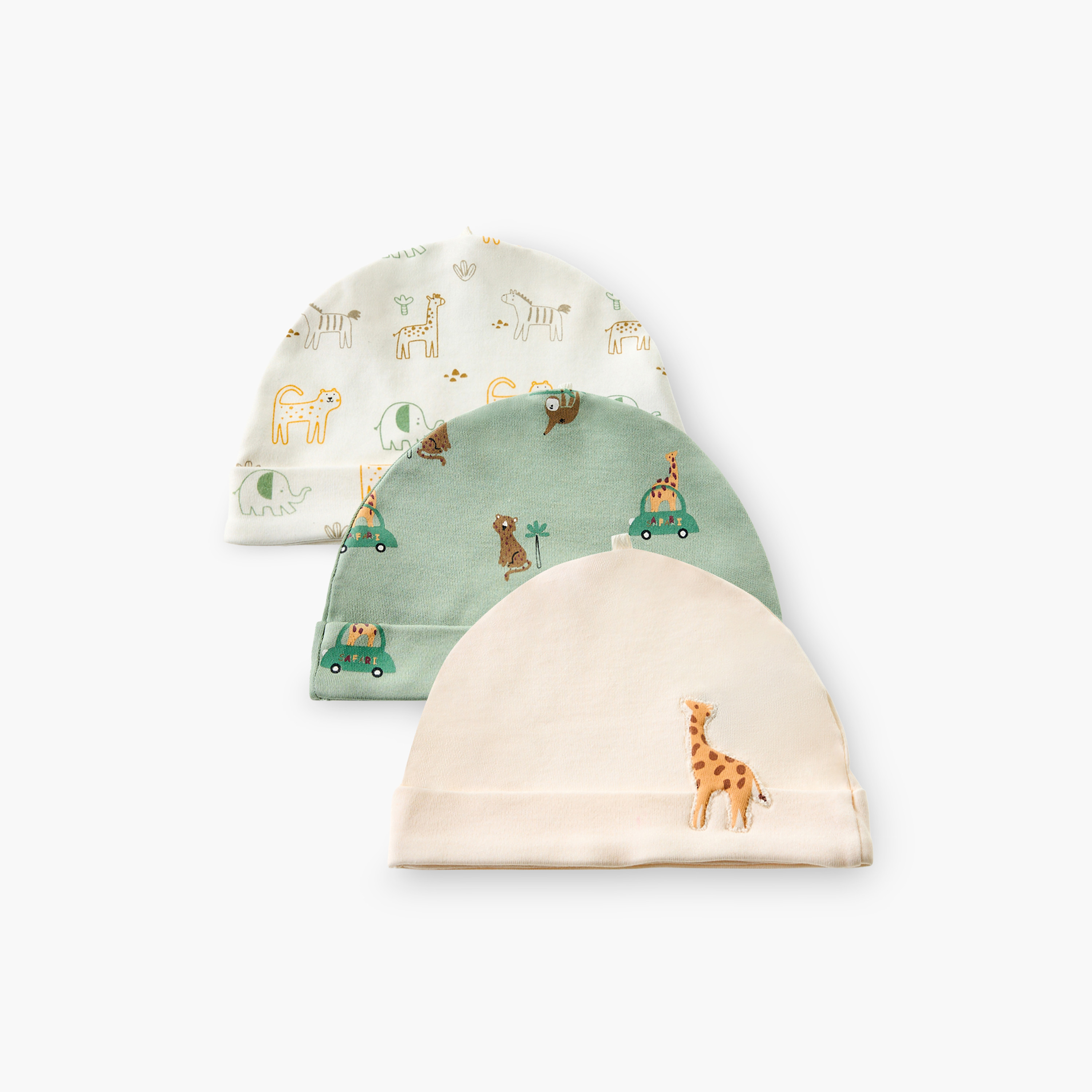 Pack of 3 Juniors Cap with Safari Print-baby-boys-accessories-caps-image-6