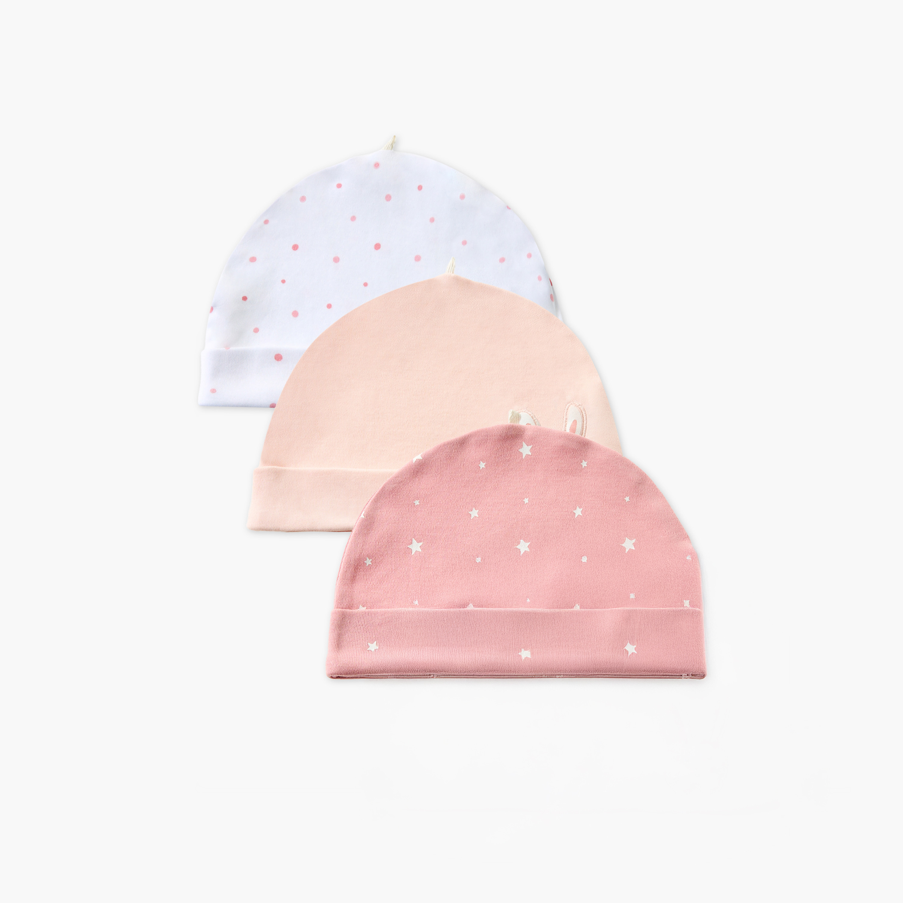 Pack of 3 Juniors Cap with Rolled Hem-baby-boys-accessories-caps-image-1