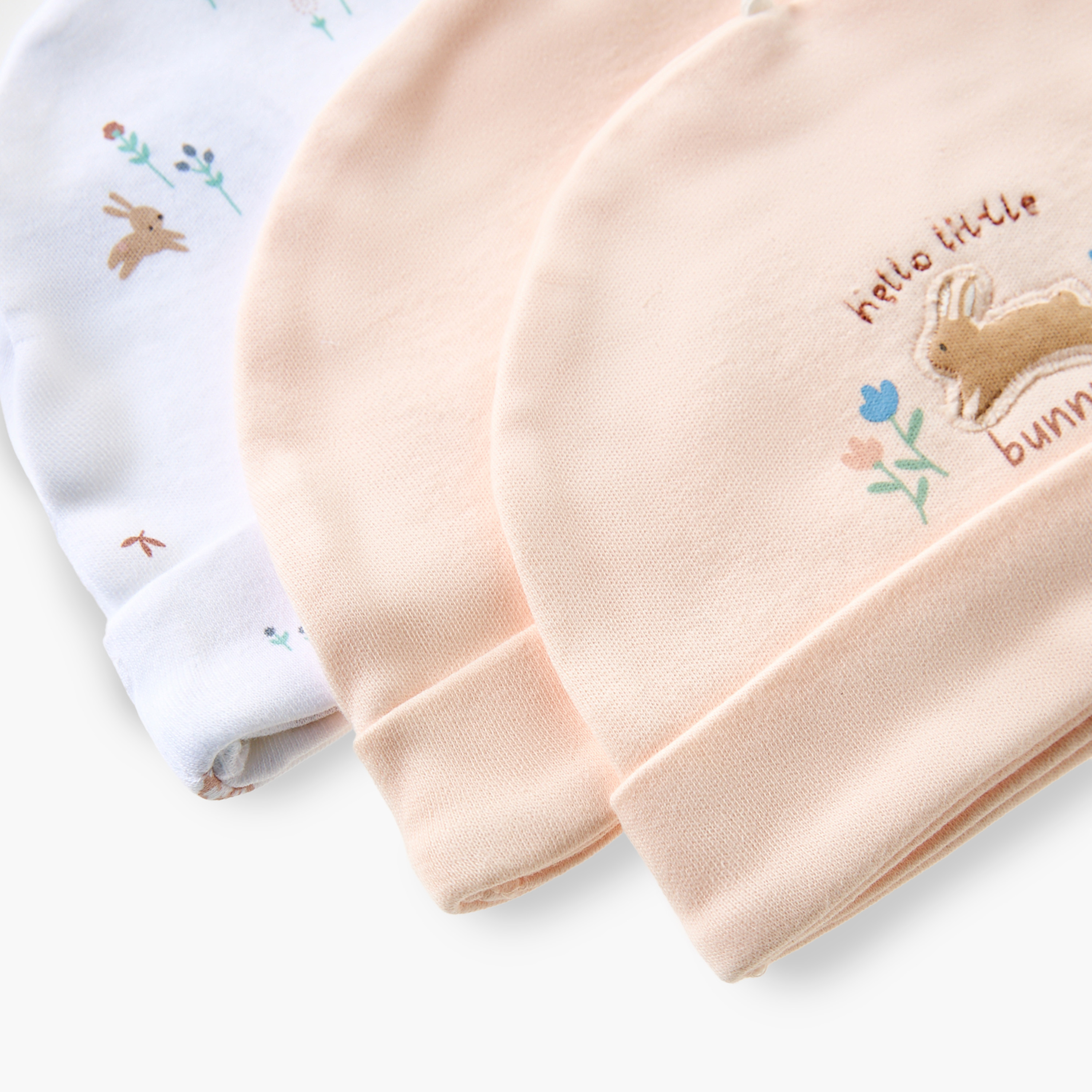 Pack of 3 Juniors Cap with Rolled Hem-baby-girls-accessories-caps-image-5