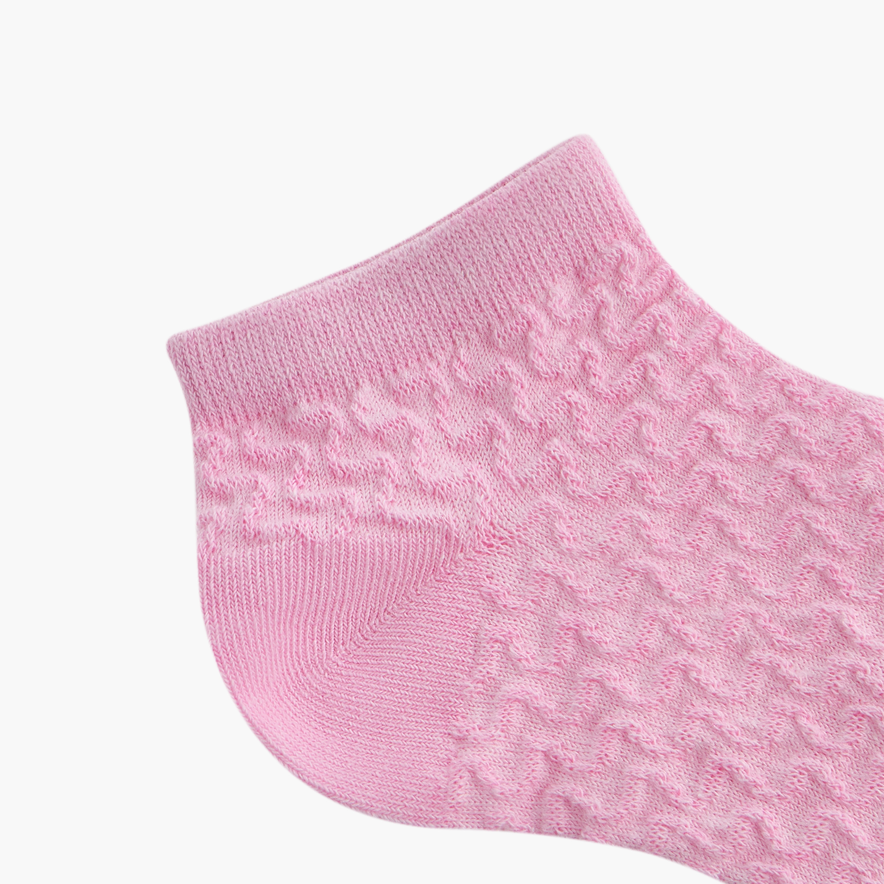 Flora Bella Textured Ankle Length Socks - Set of 5-women-socksandstockings-image-5