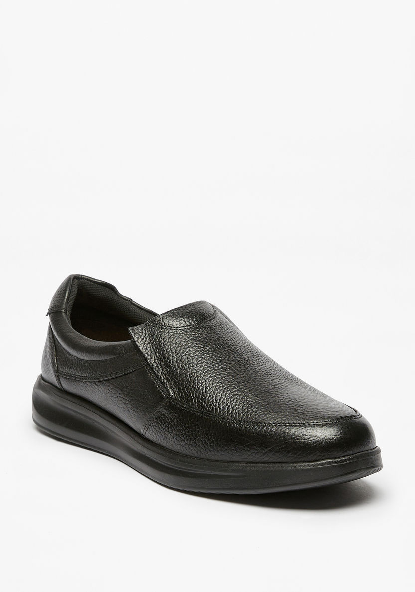 Le Confort Textured Slip-On Loafers-Loafers-image-2