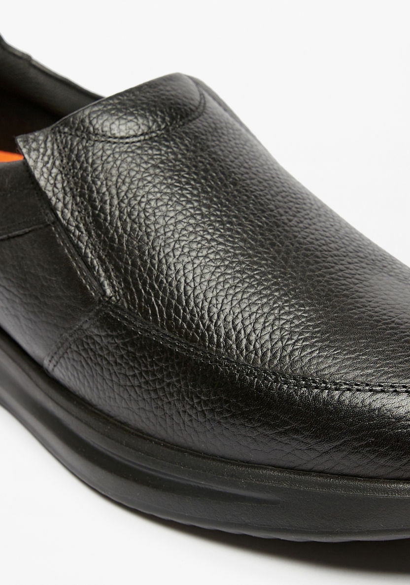 Le Confort Textured Slip-On Loafers-Loafers-image-4