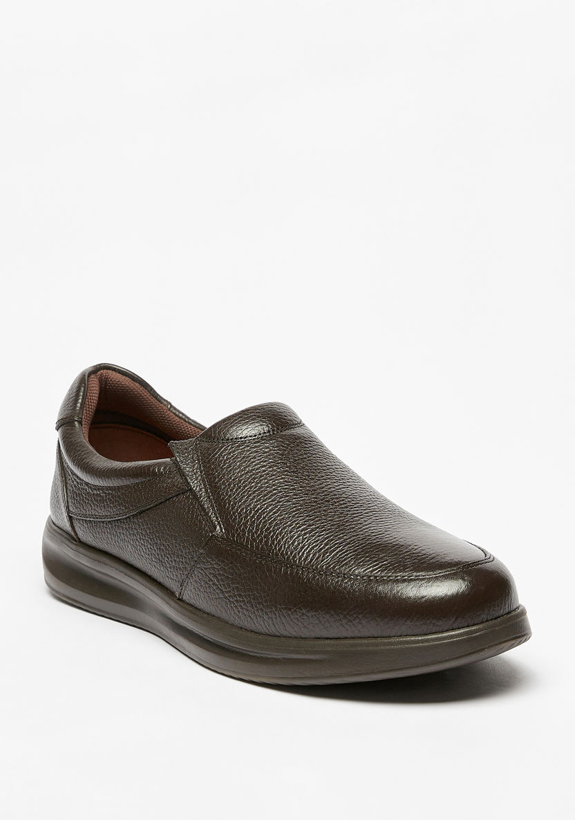 Le Confort Textured Slip-On Loafers-Loafers-image-0