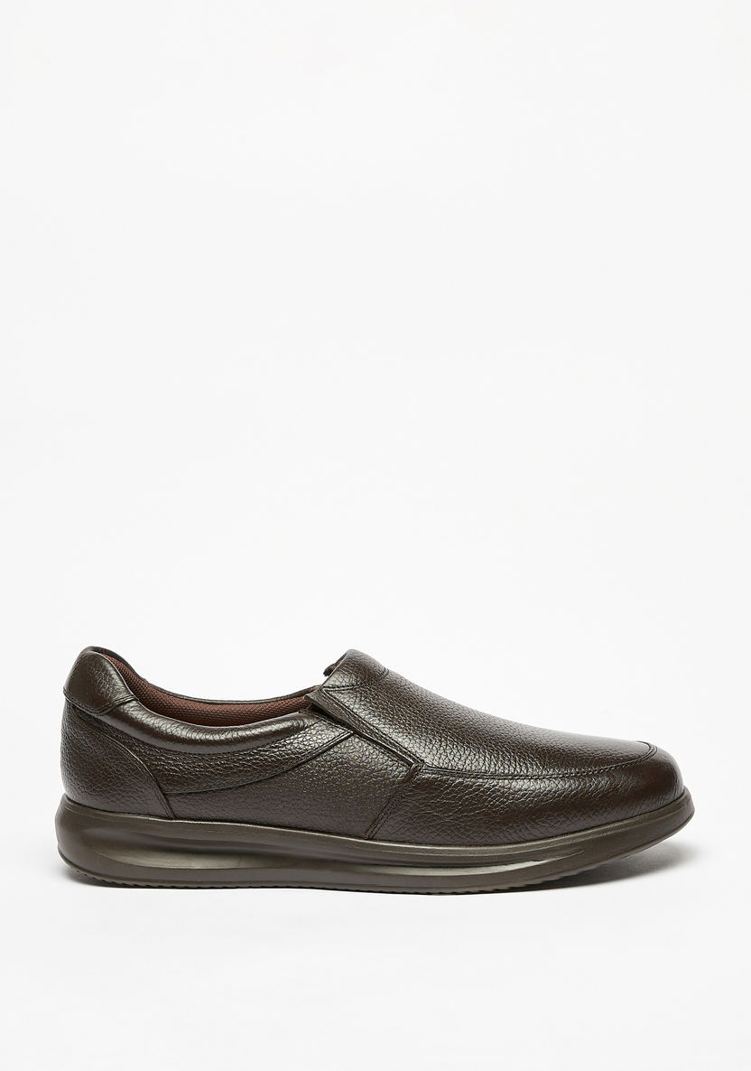 Le Confort Textured Slip-On Loafers-Loafers-image-3