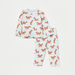 Juniors Fox Print Long Sleeves T-shirt and Pyjama Set-Pyjama Sets-thumbnailMobile-0