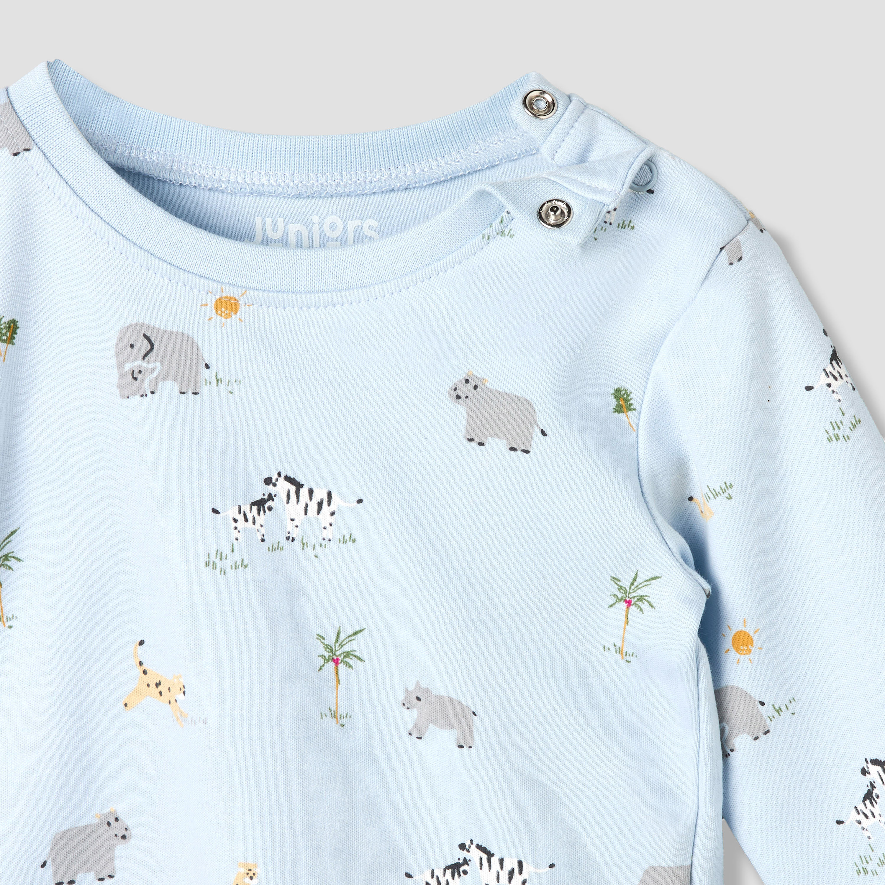 Juniors Cotton Round Neck Long Sleeves Pyjama Set with Print-baby-boys-clothing-nightwear-pyjamasets-image-5