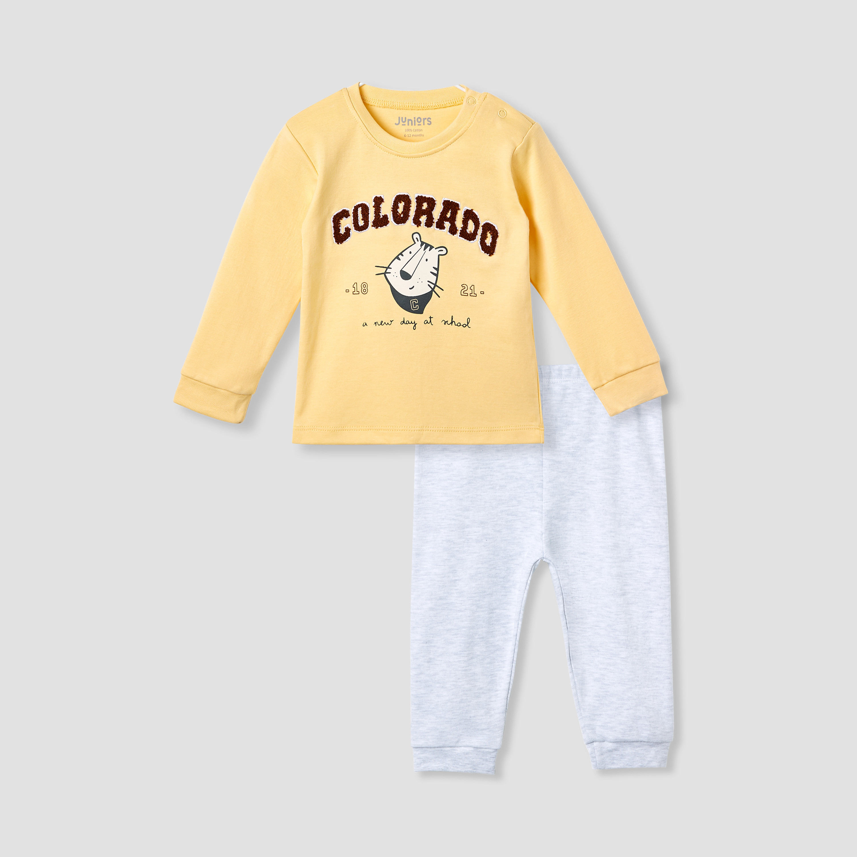 Juniors Colorado Applique T-shirt and Pyjama Set-baby-boys-clothing-nightwear-pyjamasets-image-1