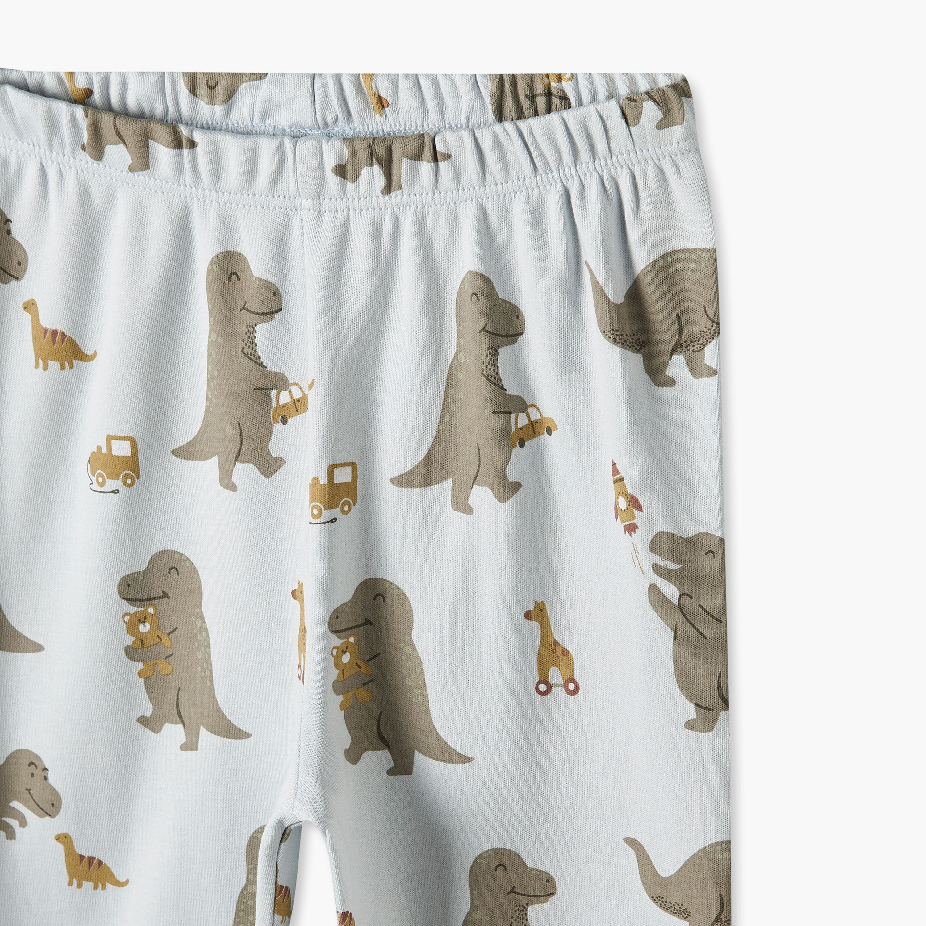 طقم بيجاما قطني بياقة مستديرة وأكمام طويلة بطبعة ديناصورات من جونيورز-baby-boys-clothing-nightwear-pyjamasets-image-9