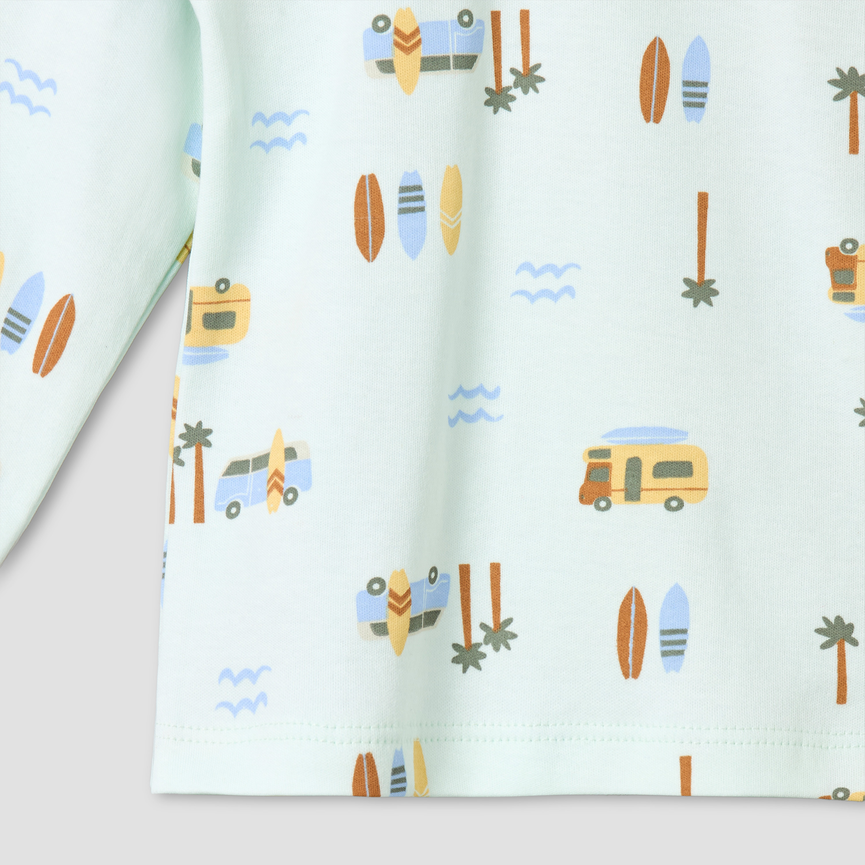 Juniors Cotton Round Neck Long Sleeves Pyjama Set with Surf Print-baby-boys-clothing-nightwear-pyjamasets-image-6
