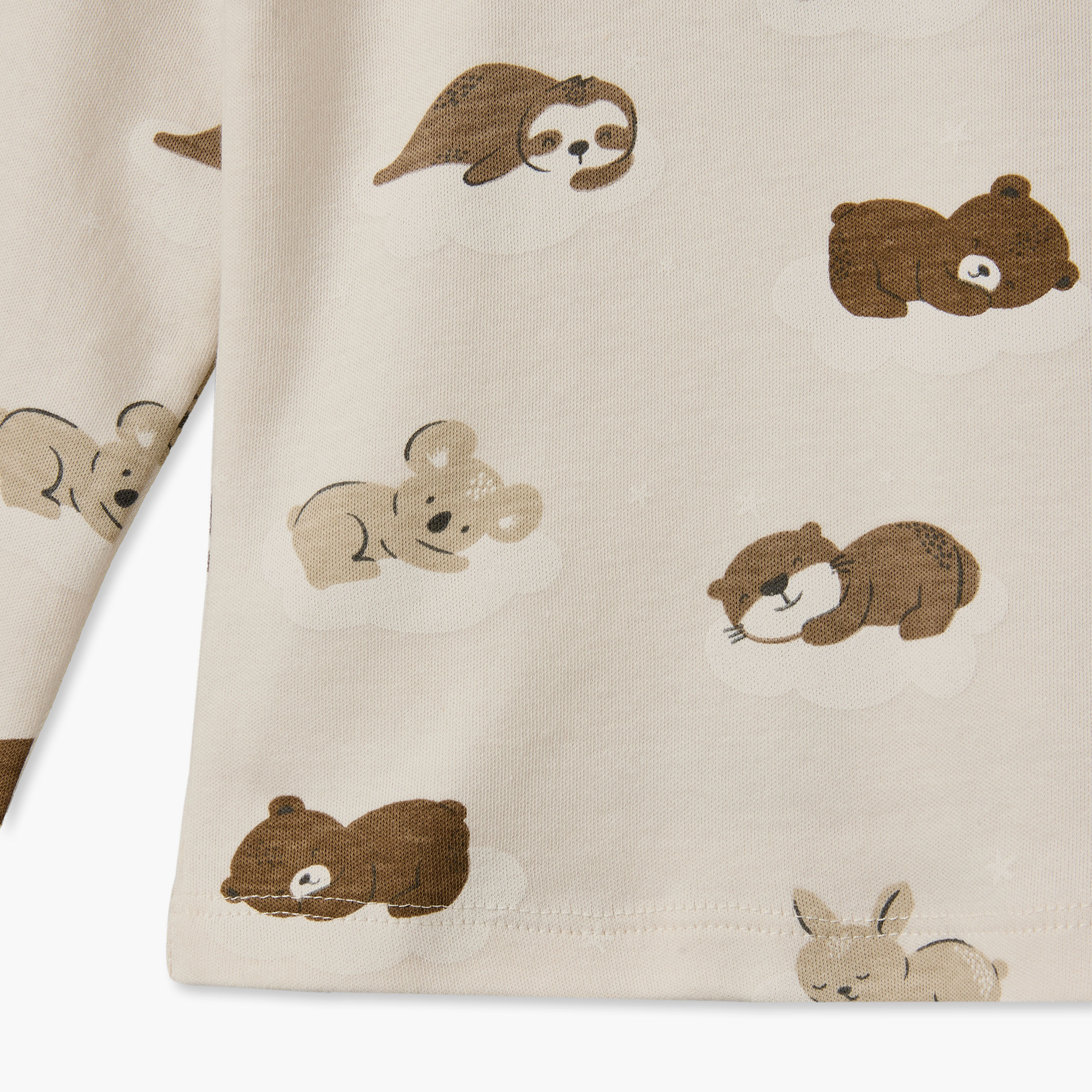 طقم بيجاما قطن بياقة ضيقة وأكمام طويلة بطبعات دببة من جونيورز-baby-boys-clothing-nightwear-pyjamasets-image-7