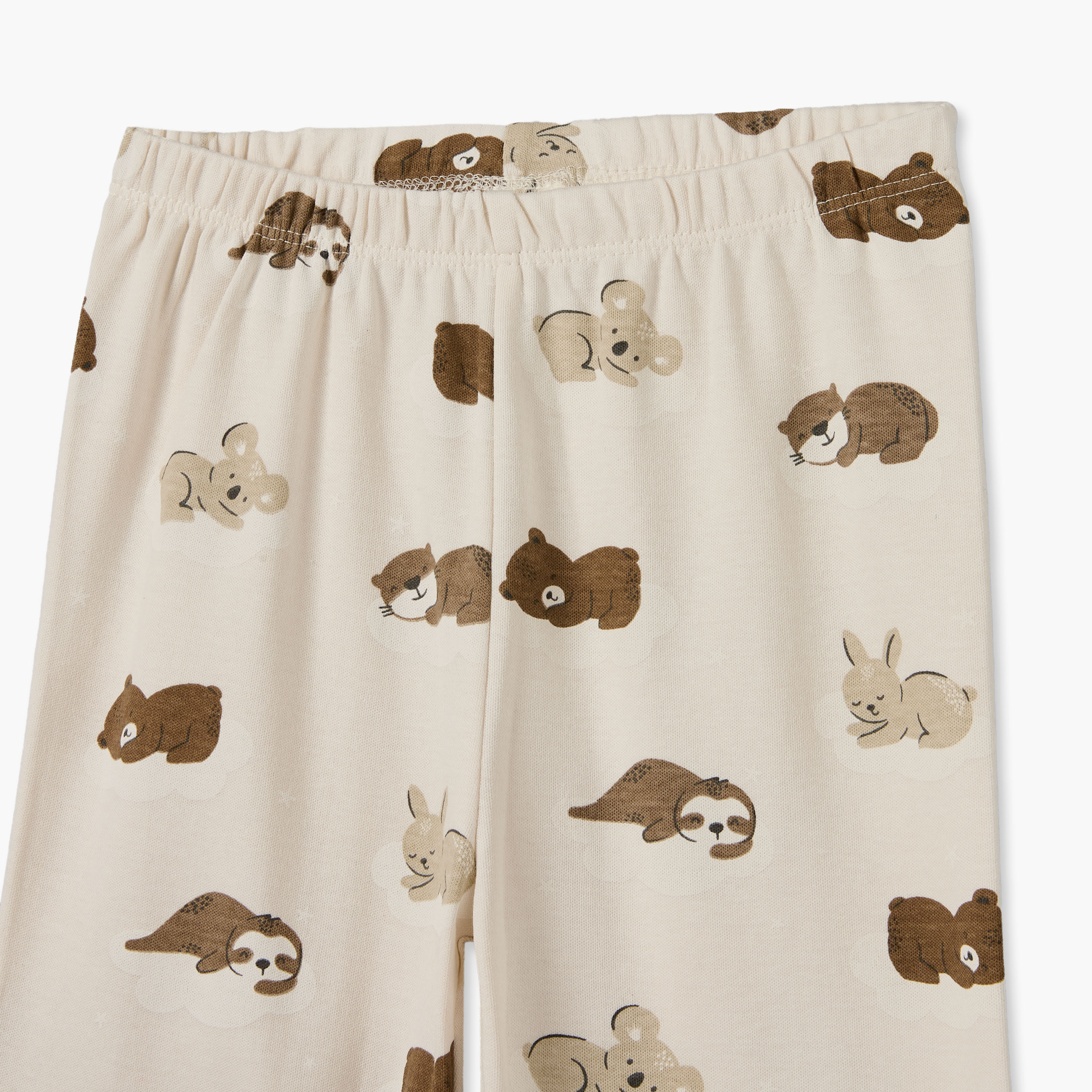 طقم بيجاما قطن بياقة ضيقة وأكمام طويلة بطبعات دببة من جونيورز-baby-boys-clothing-nightwear-pyjamasets-image-8