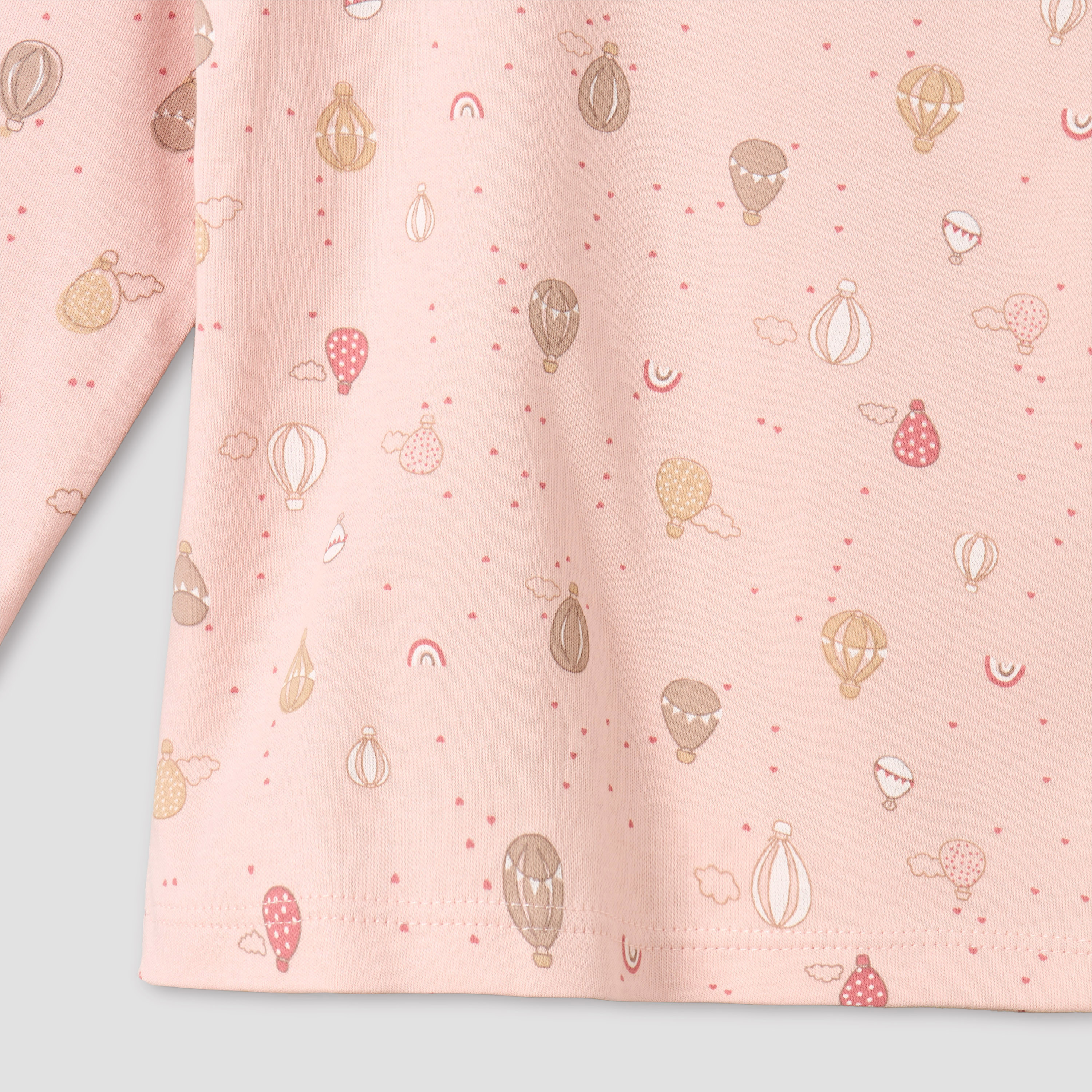 Juniors Cotton Round Neck Long Sleeves Pyjama Set with Hot Air Balloon Print-baby-girls-clothing-nightwear-pyjamasets-image-6