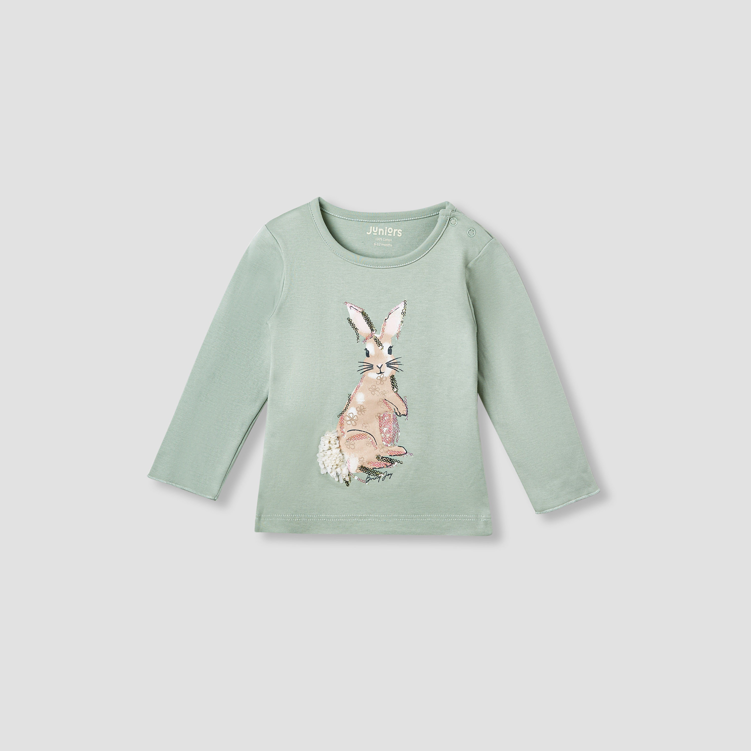 Juniors Cotton Round Neck Long Sleeves Pyjama Set with Graphic Print-baby-girls-clothing-nightwear-pyjamasets-image-2
