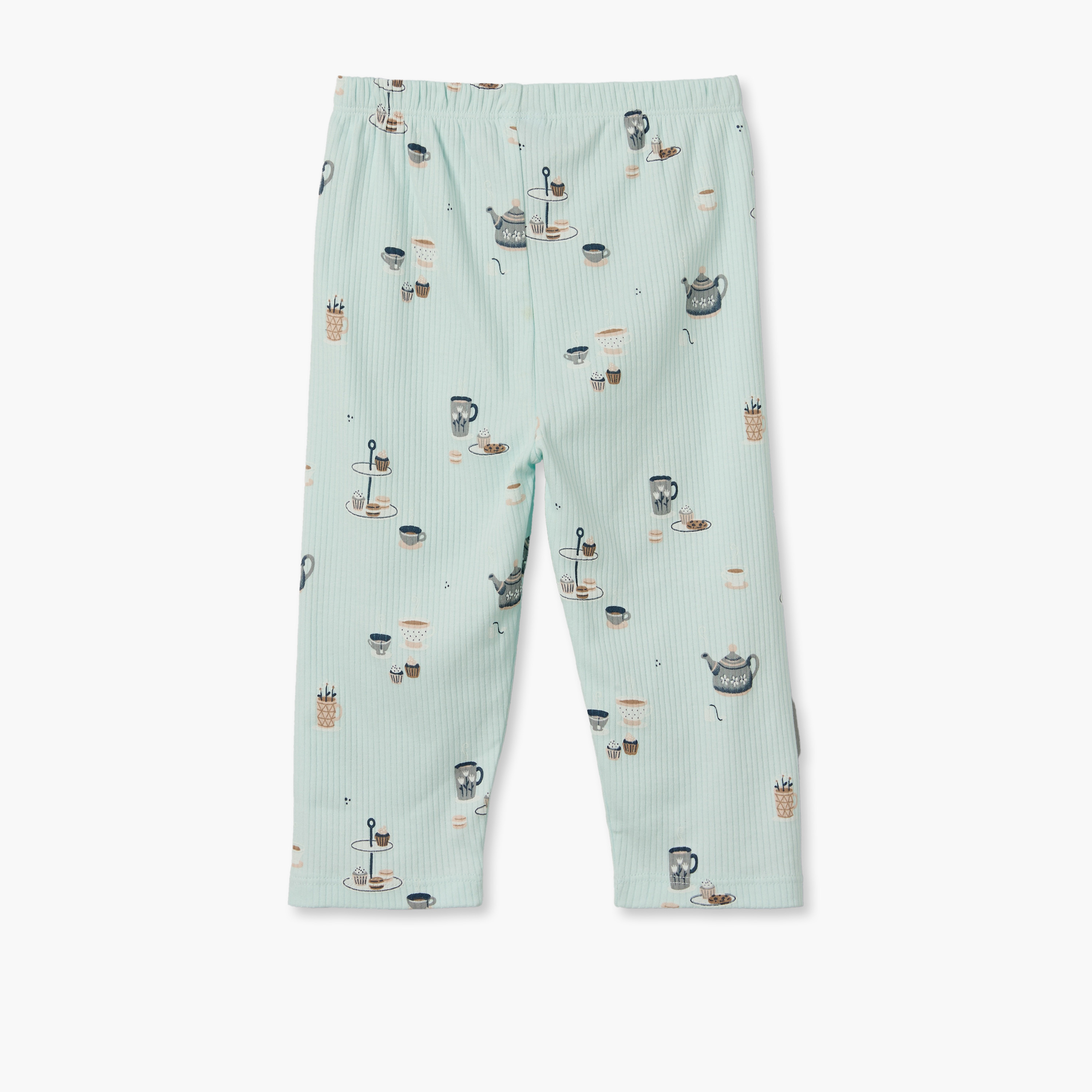 Juniors Cotton Crew Neck Long Sleeves Pyjama Set with Breakfast Print-baby-girls-clothing-nightwear-pyjamasets-image-5