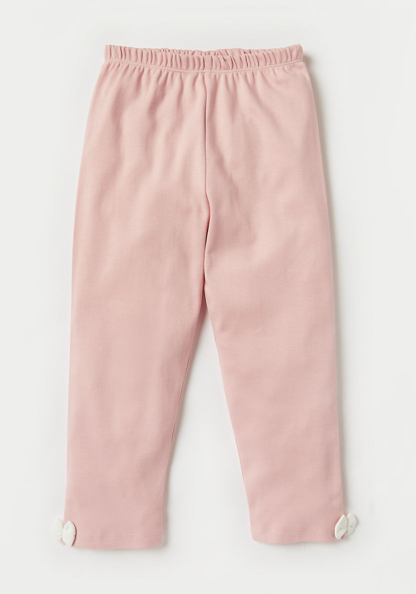 Juniors Hedgehog Applique Long Sleeves T-shirt and Pyjama Set-Pyjama Sets-image-2