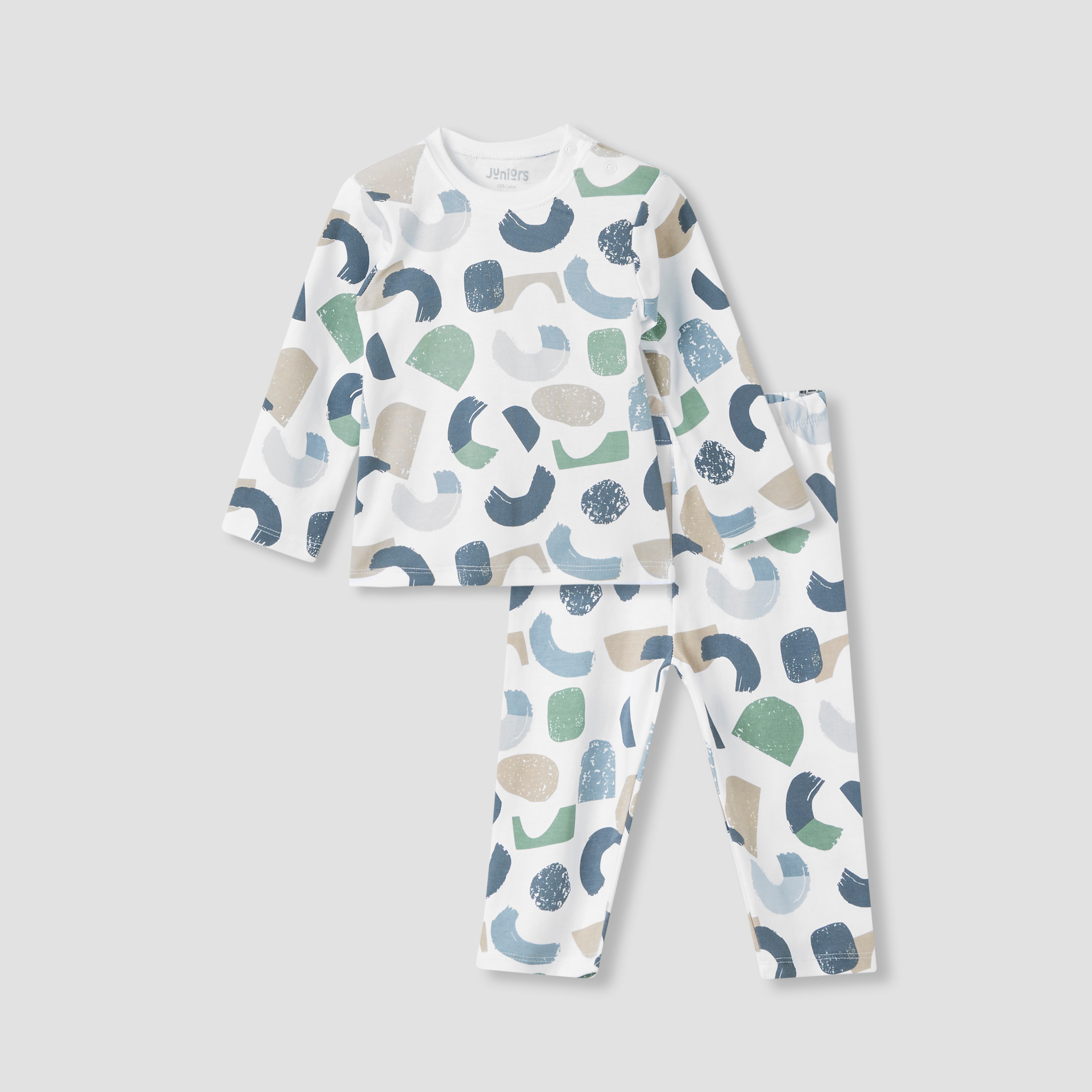 Juniors Pyjama Set with Graphic Print - Cotton - Long Sleeves-promo_babyshop_Buy3for79_KSA130126-image-1