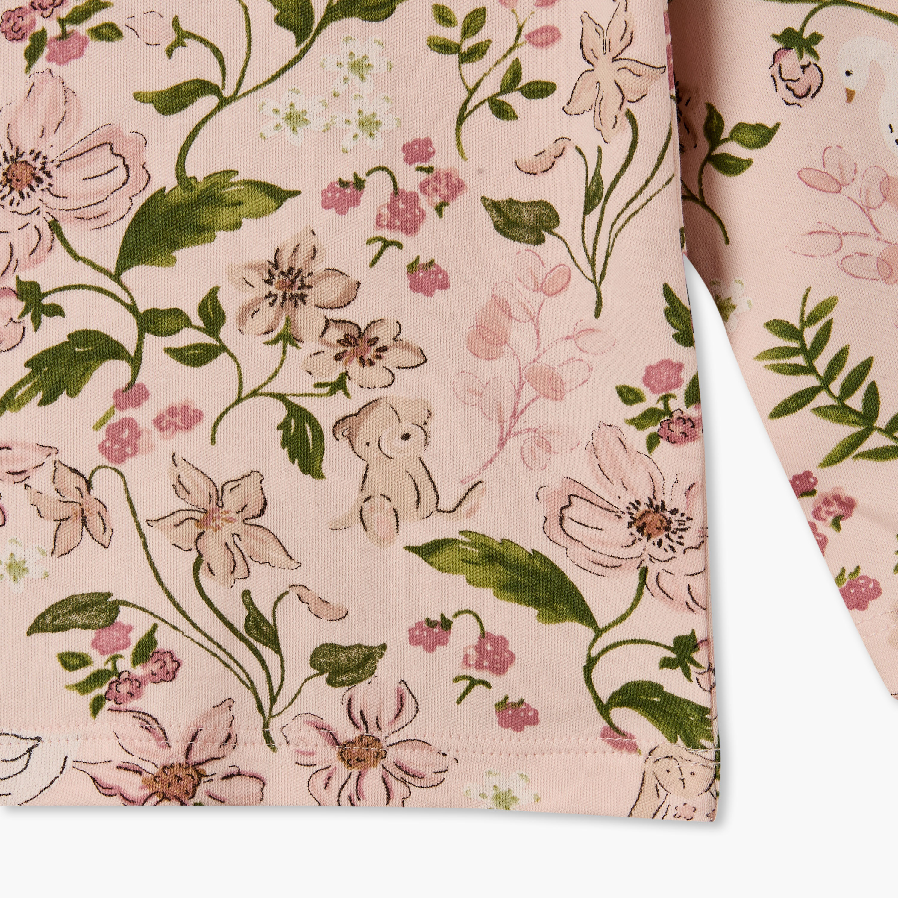 Juniors Cotton Crew Neck Long Sleeves Pyjama Set with Floral Print-baby-girls-clothing-nightwear-pyjamasets-image-7