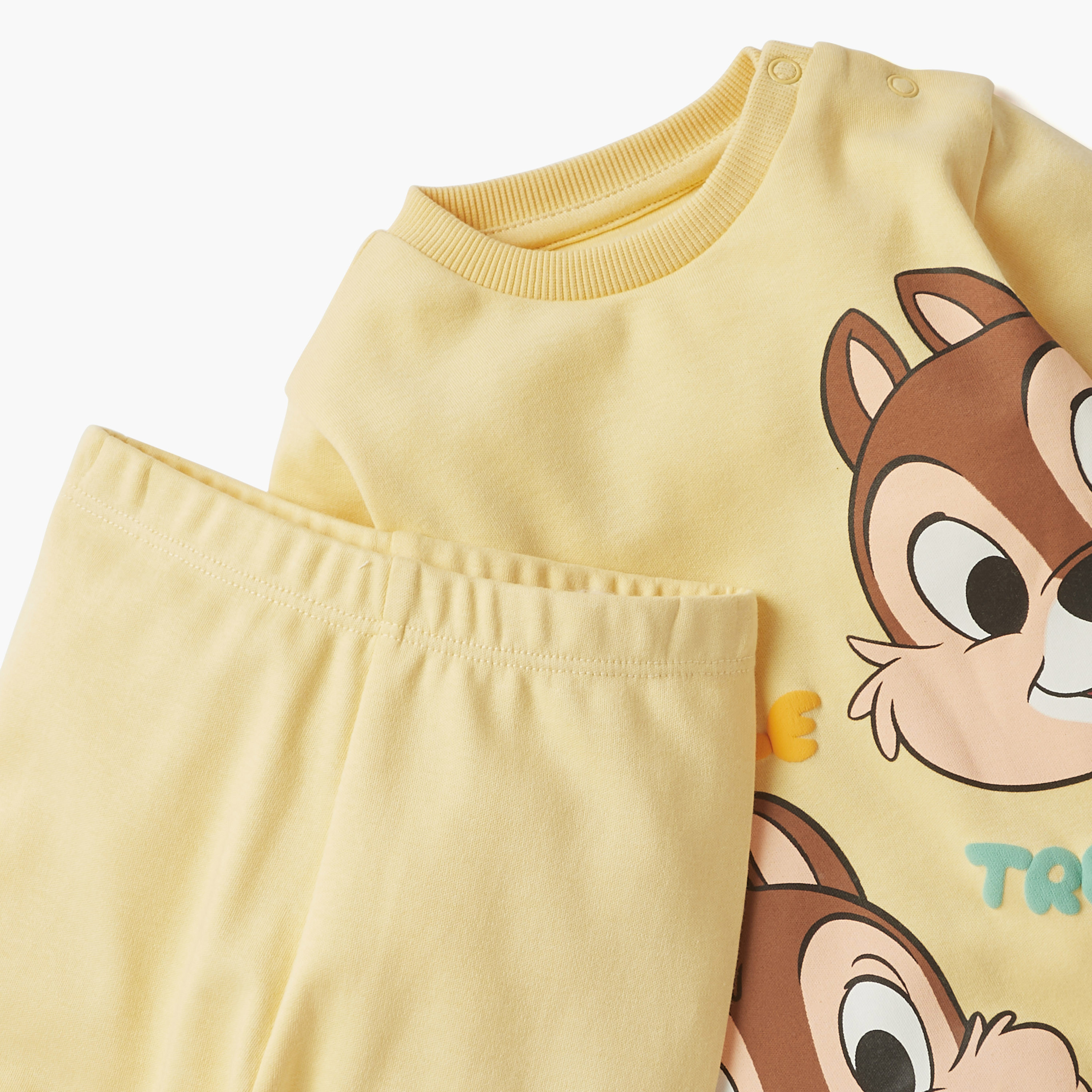 Disney Chip and Dale Print T-shirt and Pyjama Set-baby-boys-clothing-nightwear-pyjamasets-image-4