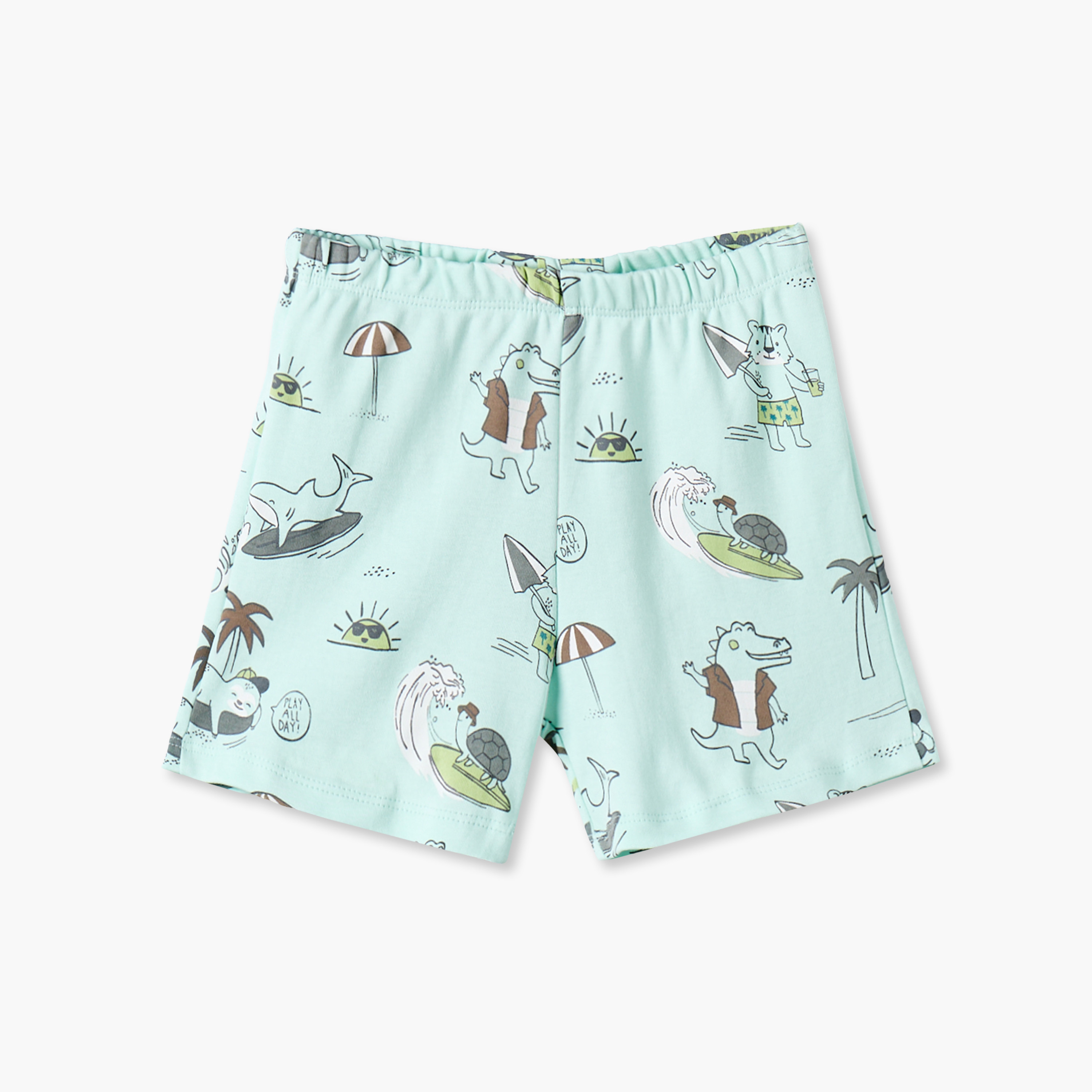 طقم شورت وتيشيرت بياقة ضيقة وأكمام قصيرة وطبعات من جونيورز - عبوة من طقمين-baby-boys-clothing-setsandcoords-image-4
