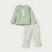 Juniors Bunny Applique Long Sleeves T-shirt and Pyjama Set-Pyjama Sets-thumbnailMobile-0