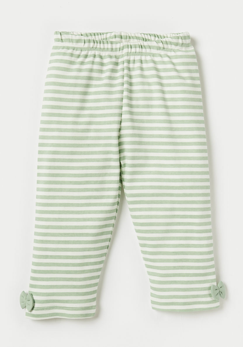 Juniors Bunny Applique Long Sleeves T-shirt and Pyjama Set-Pyjama Sets-image-2