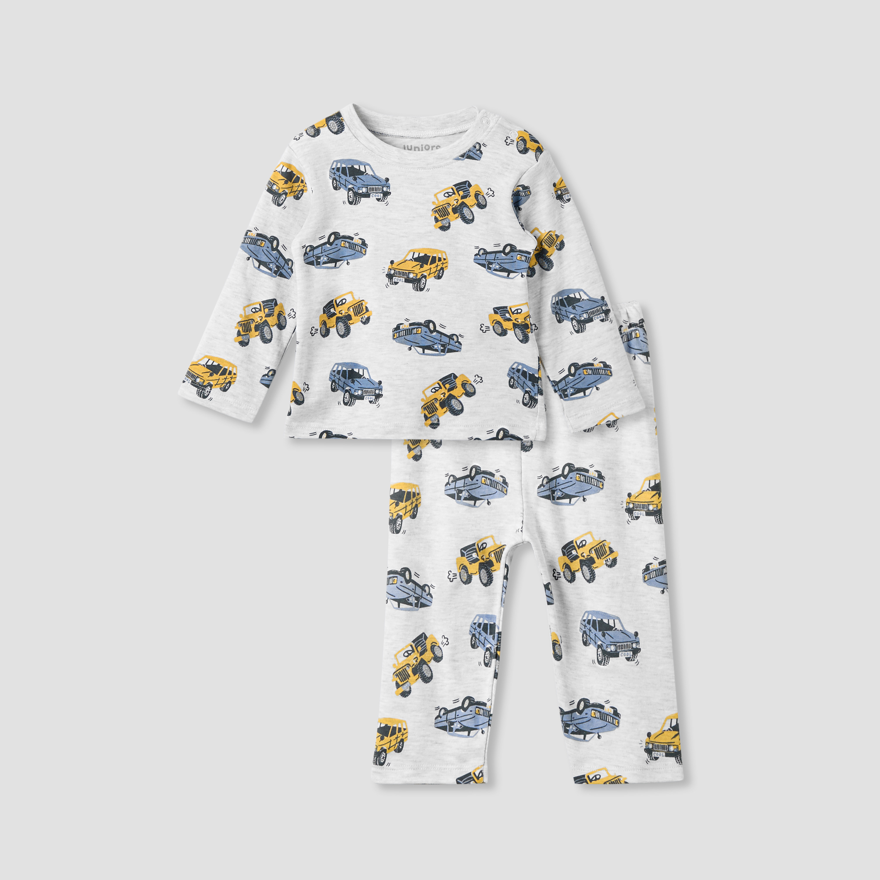 Juniors Pyjama Set with Truck Print - Cotton - Long Sleeves-promo_babyshop_Buy3for79_KSA130126-image-1