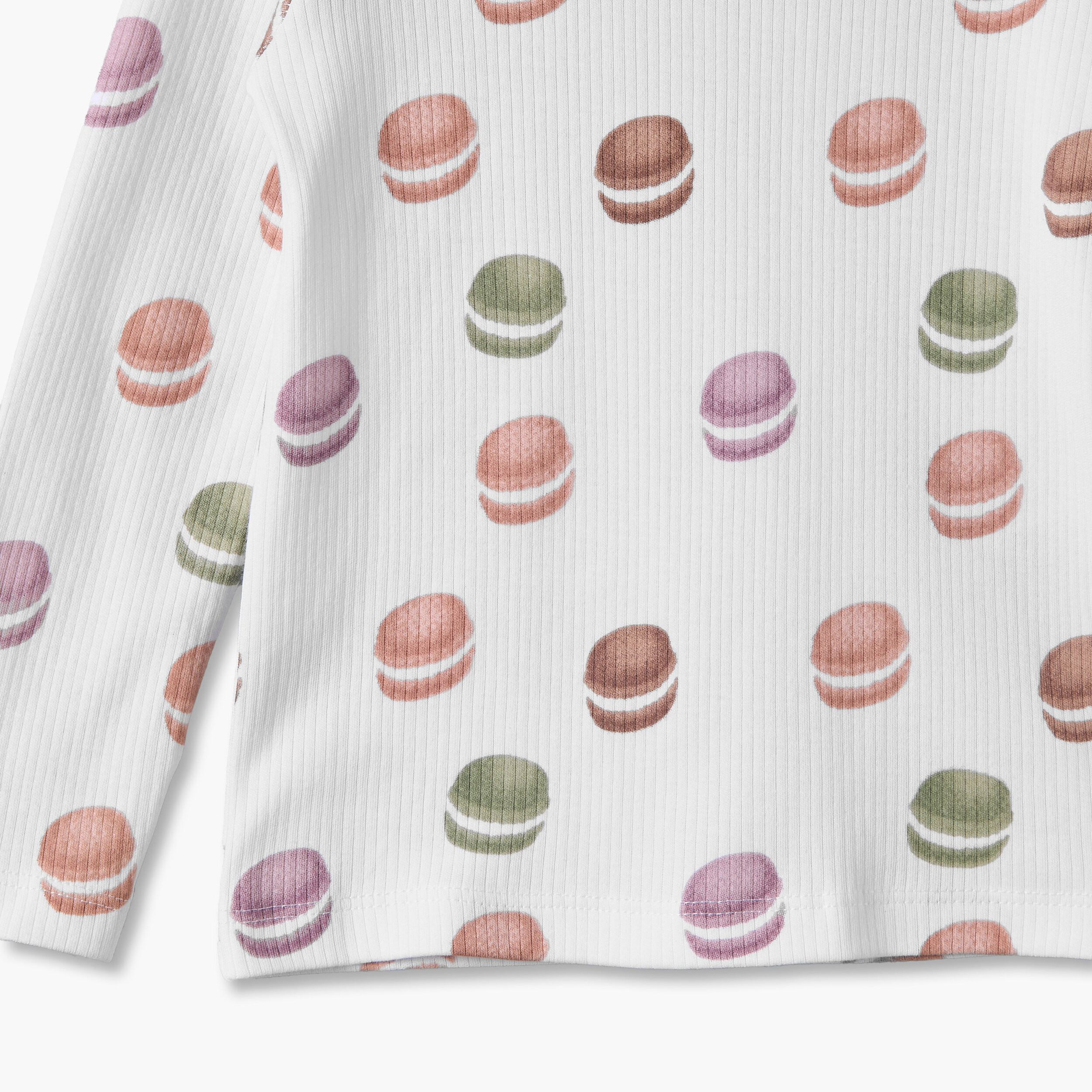 Juniors Cotton Crew Neck Long Sleeves Pyjama Set with Macaron Print-promo_babyshop_Buy3for7.9_KWT030926-image-8