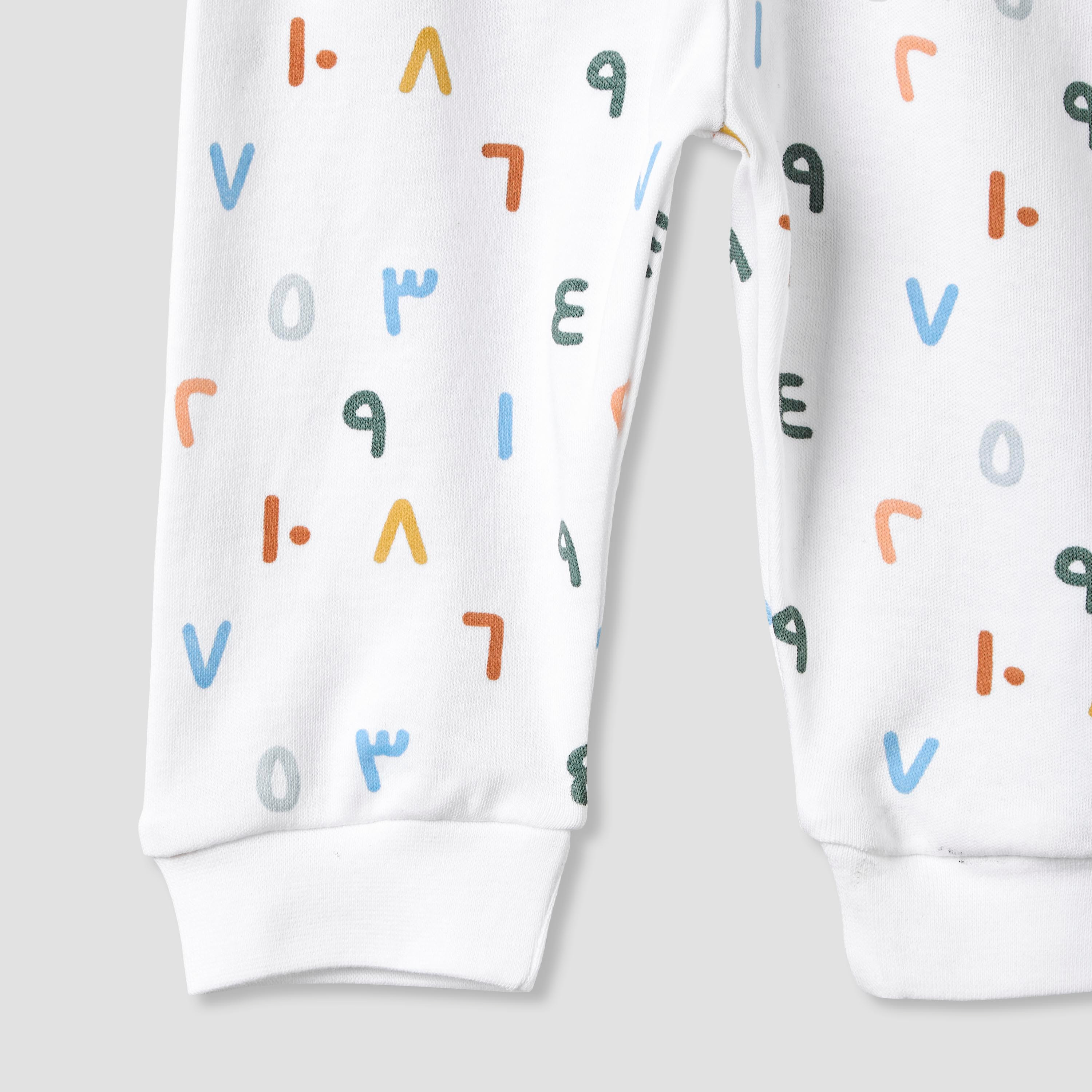 Juniors Cotton Round Neck Long Sleeves Pyjama Set with Arabic Alphabet Print-baby-girls-clothing-nightwear-pyjamasets-image-9