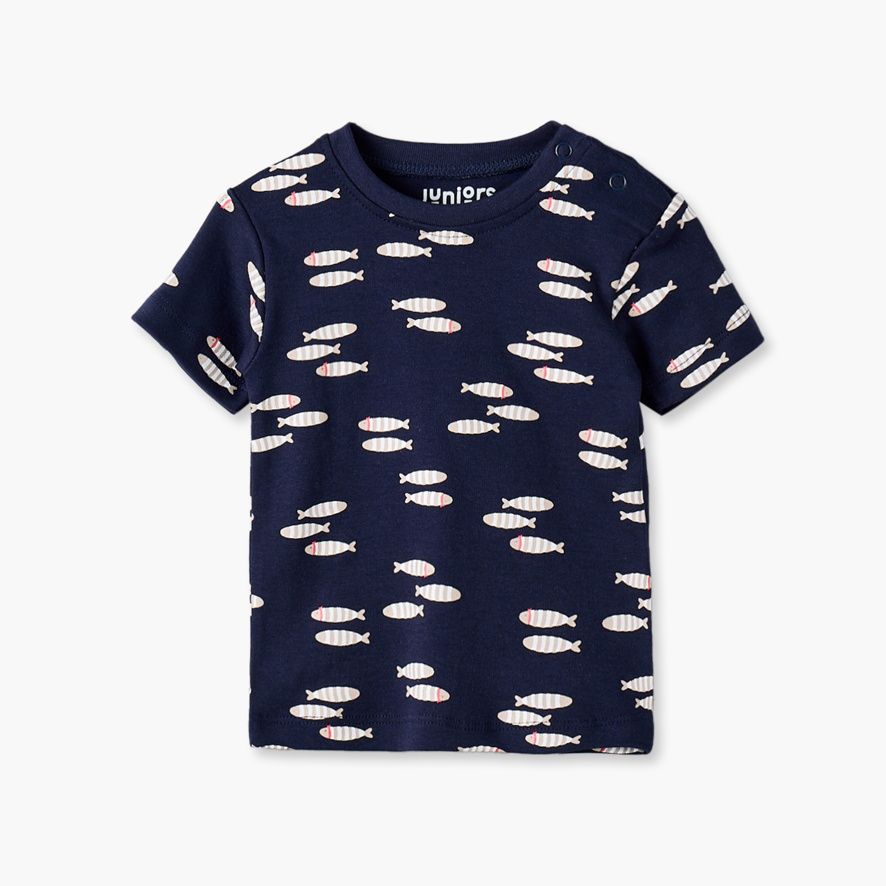 طقم شورت وتيشيرت بياقة ضيقة وأكمام قصيرة وطبعات متنوعة من جونيورز - عبوة من طقمين-baby-boys-clothing-setsandcoords-image-3