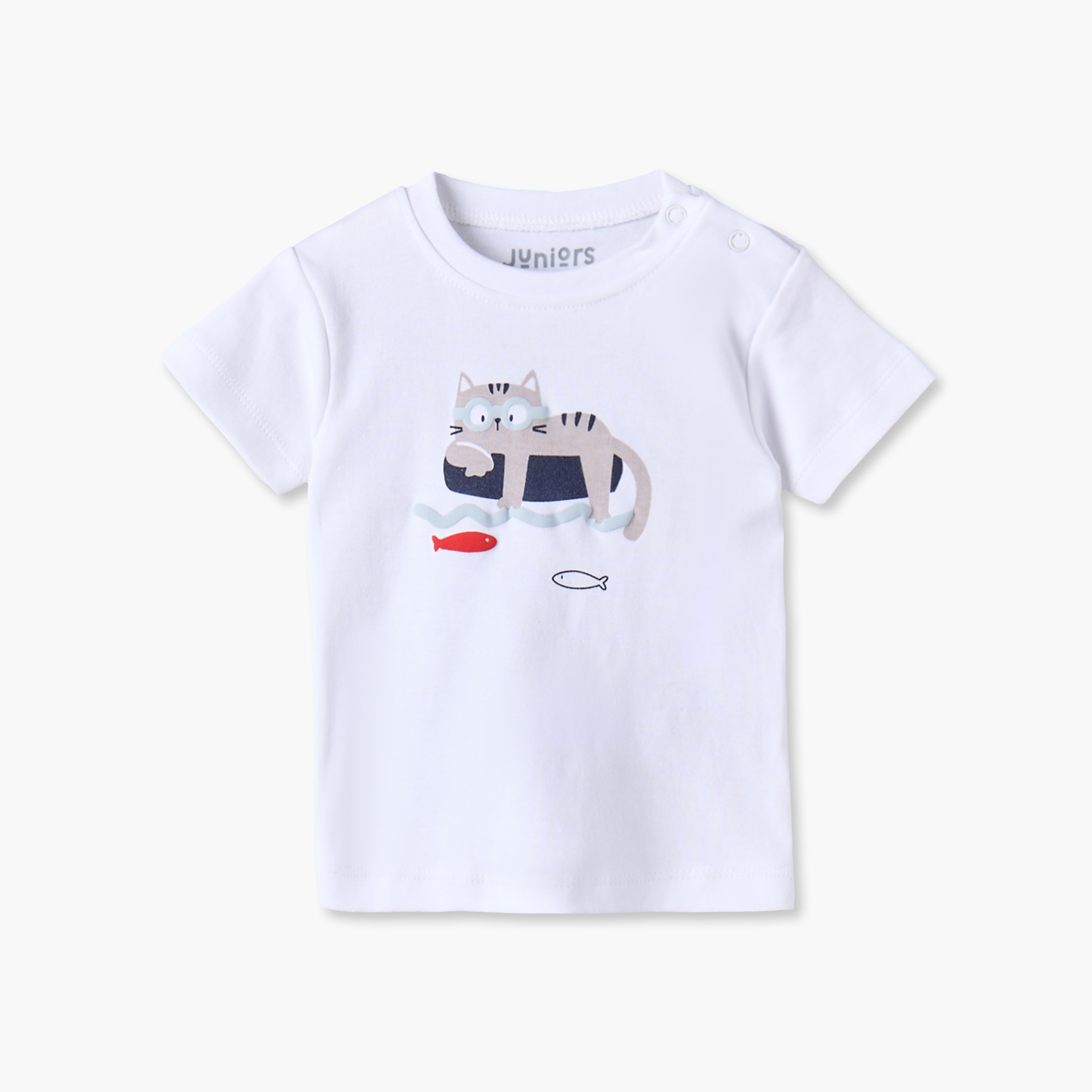 طقم شورت وتيشيرت بياقة ضيقة وأكمام قصيرة وطبعات متنوعة من جونيورز - عبوة من طقمين-baby-boys-clothing-setsandcoords-image-7