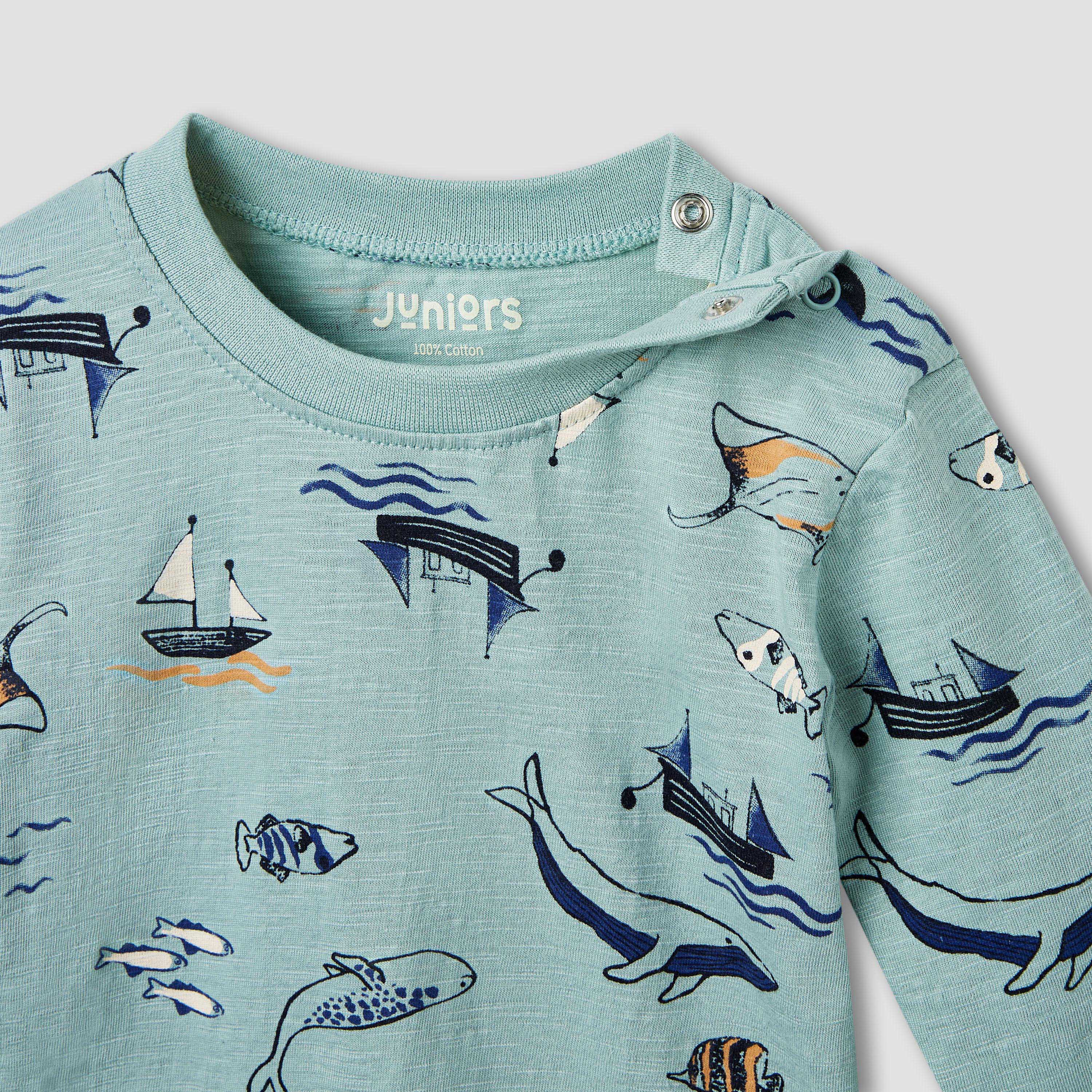 Juniors Pyjama Set with Bear Print - Cotton - Long Sleeves - Crew Neck-baby-boys-clothing-nightwear-pyjamasets-image-4