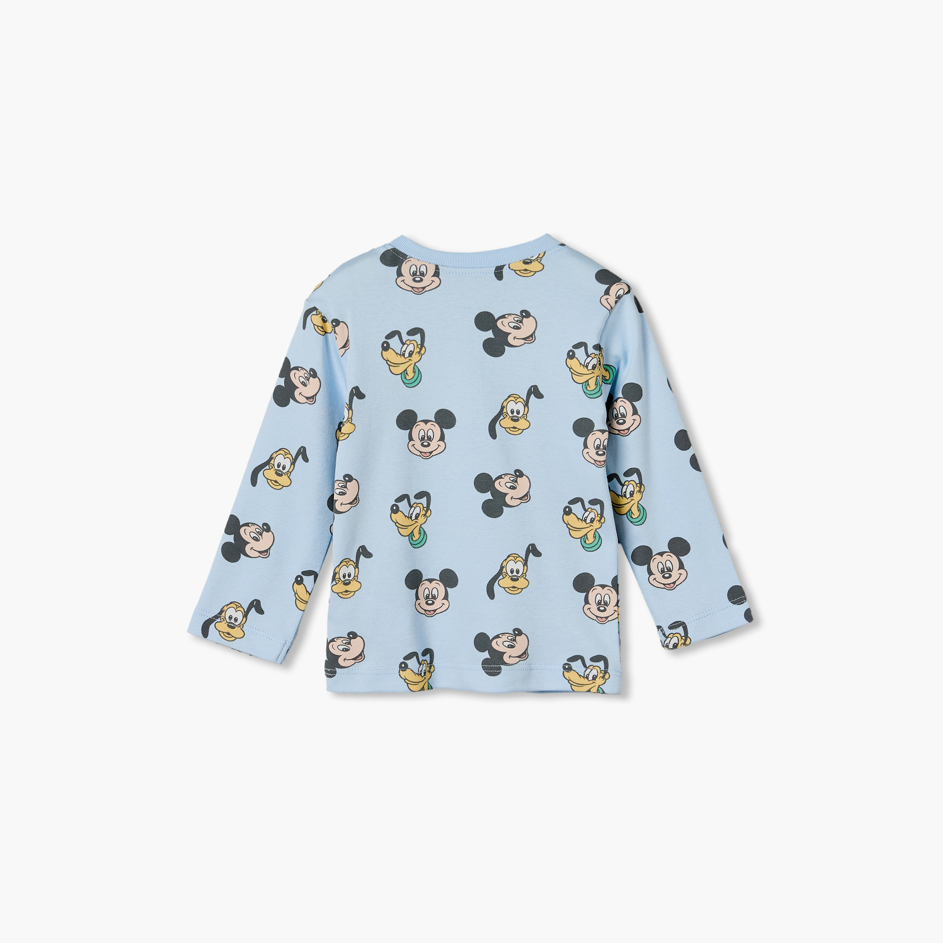 طقم بيجاما قطن بطبعات ميكي ماوس وياقة ضيقة وأكمام طويلة من ديزني-baby-boys-clothing-nightwear-pyjamasets-image-5