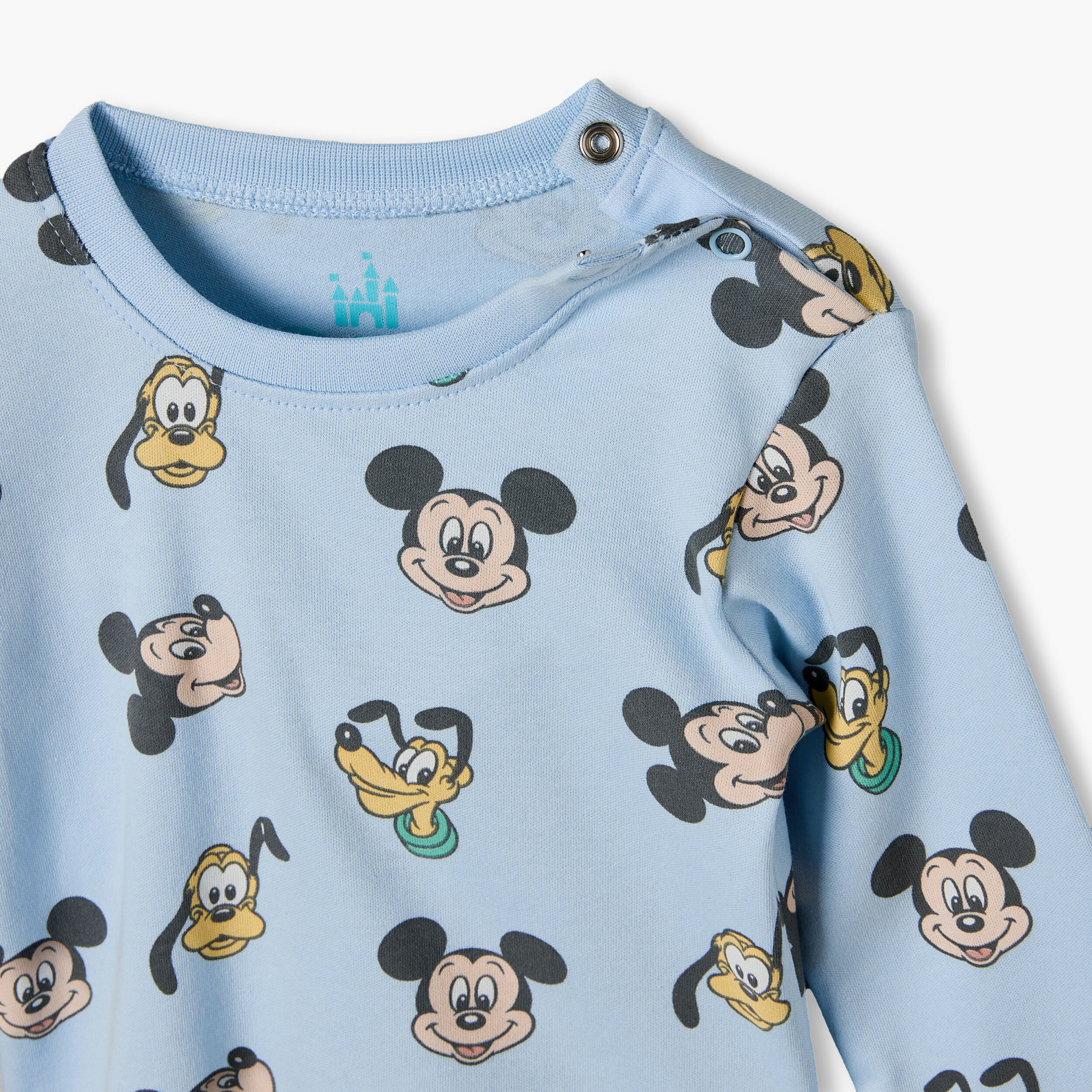 طقم بيجاما قطن بطبعات ميكي ماوس وياقة ضيقة وأكمام طويلة من ديزني-baby-boys-clothing-nightwear-pyjamasets-image-7