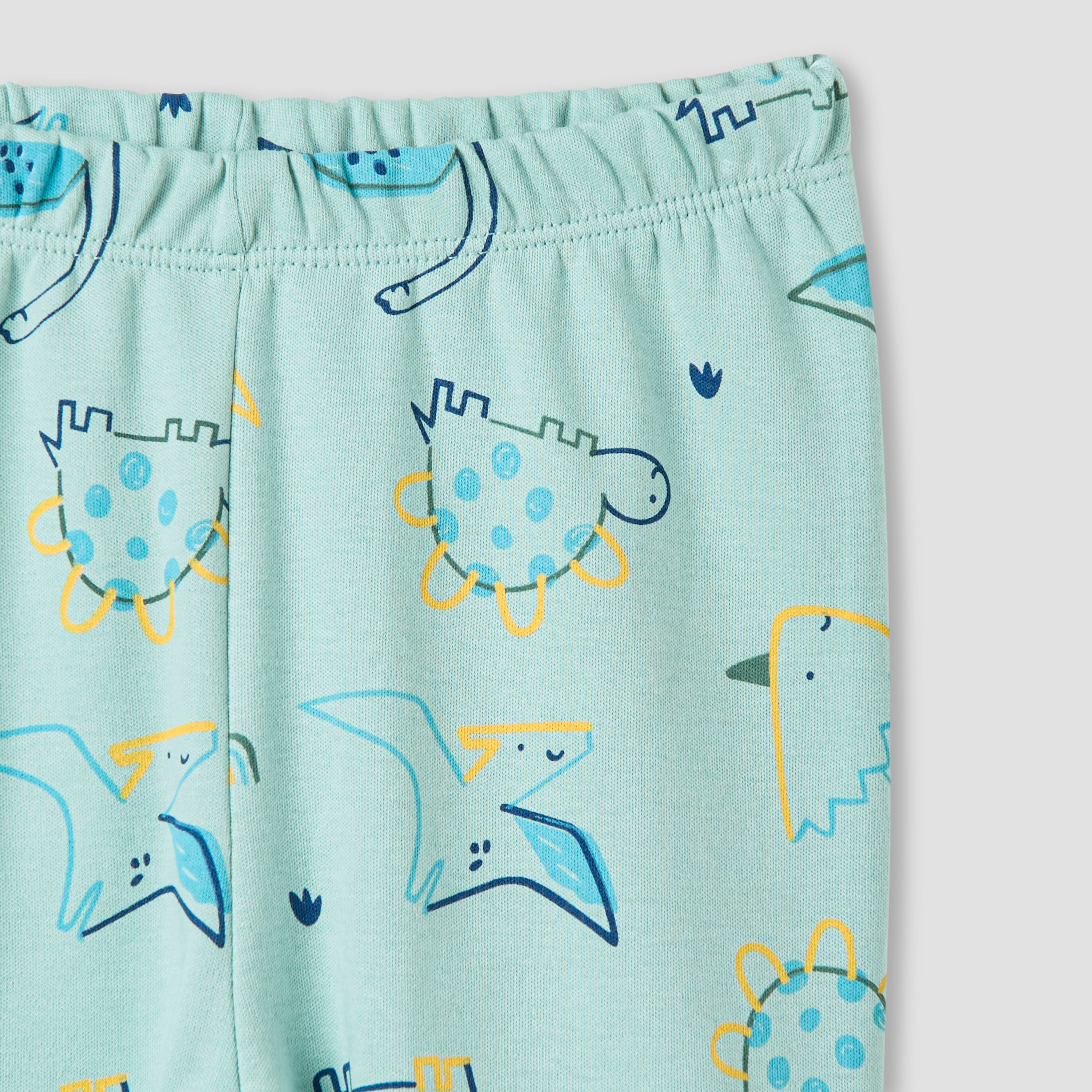 Juniors Dinosaur Print T-shirt and Pyjama Set-baby-boys-clothing-nightwear-pyjamasets-image-4