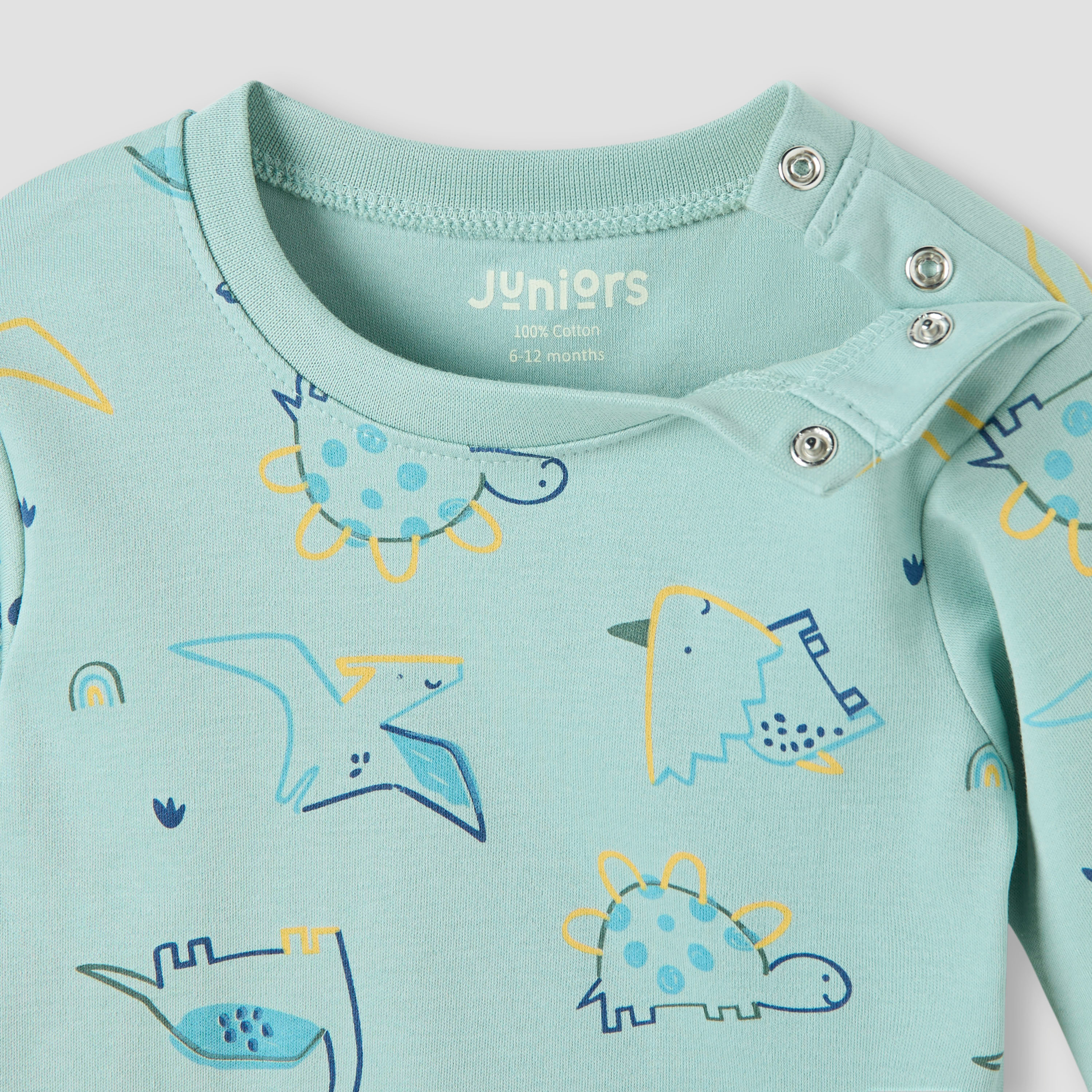 Juniors Dinosaur Print T-shirt and Pyjama Set-baby-boys-clothing-nightwear-pyjamasets-image-6
