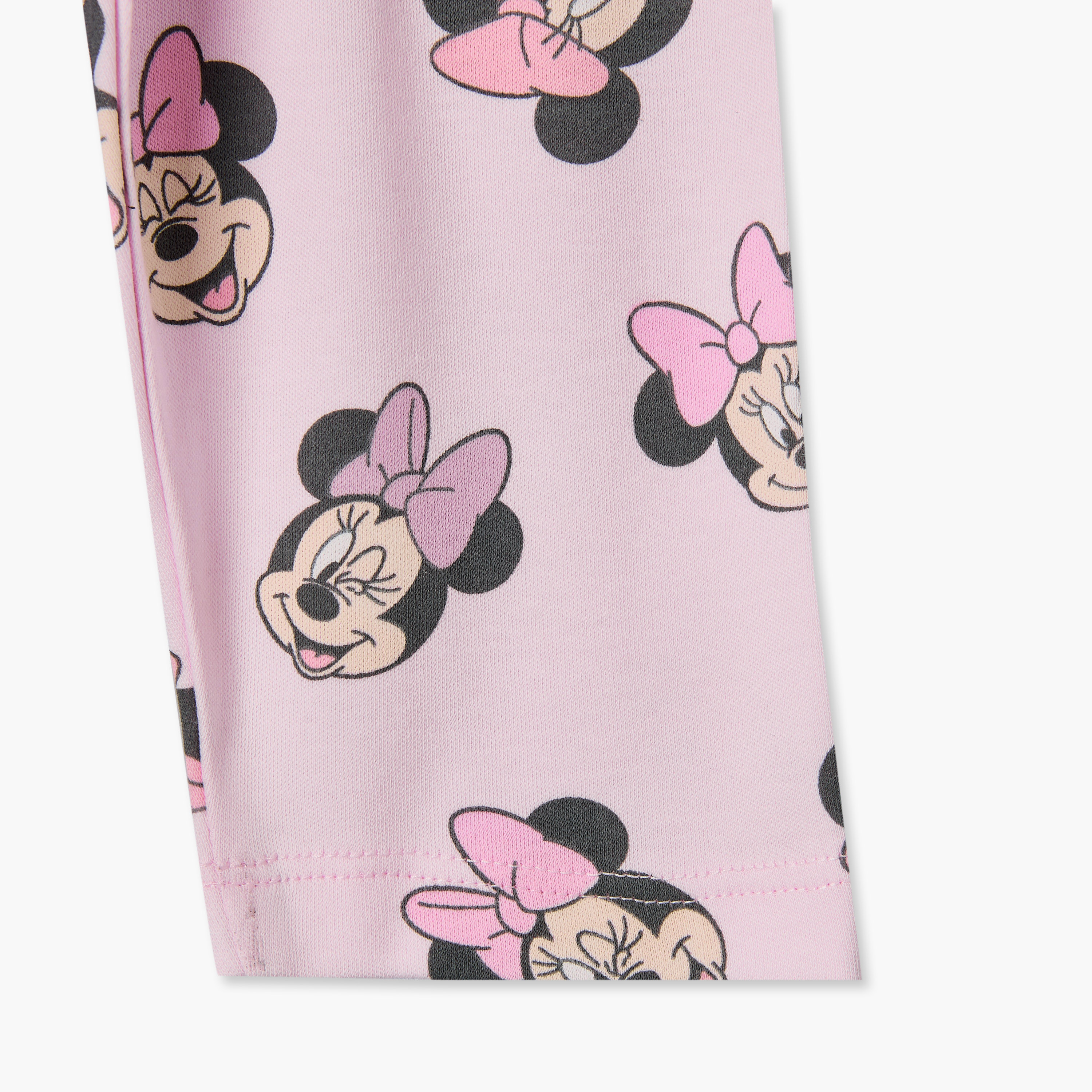 طقم بيجاما قطن بياقة ضيقة وأكمام طويلة بطبعات ميني ماوس من ديزني-baby-girls-clothing-nightwear-pyjamasets-image-10