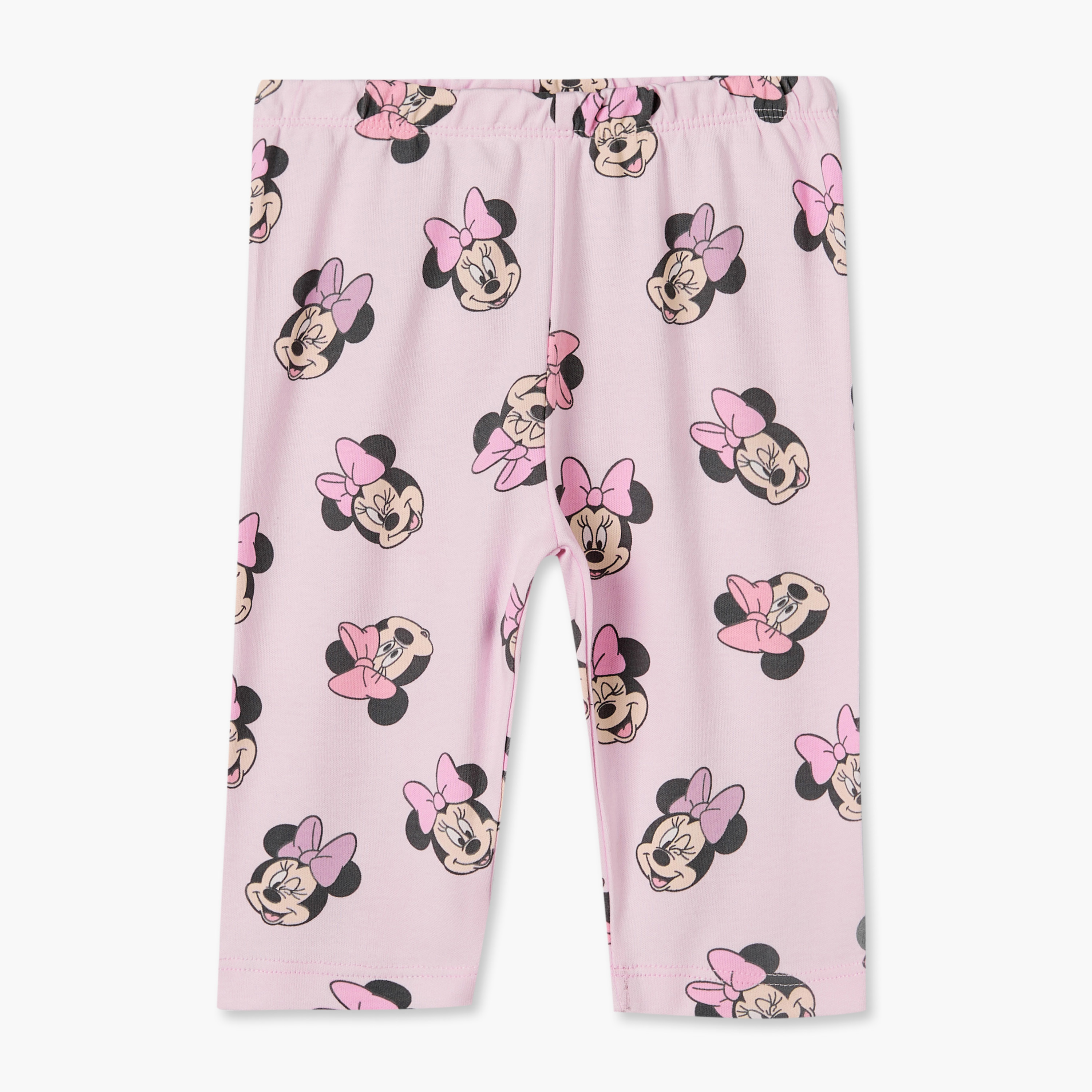 طقم بيجاما قطن بياقة ضيقة وأكمام طويلة بطبعات ميني ماوس من ديزني-baby-girls-clothing-nightwear-pyjamasets-image-4
