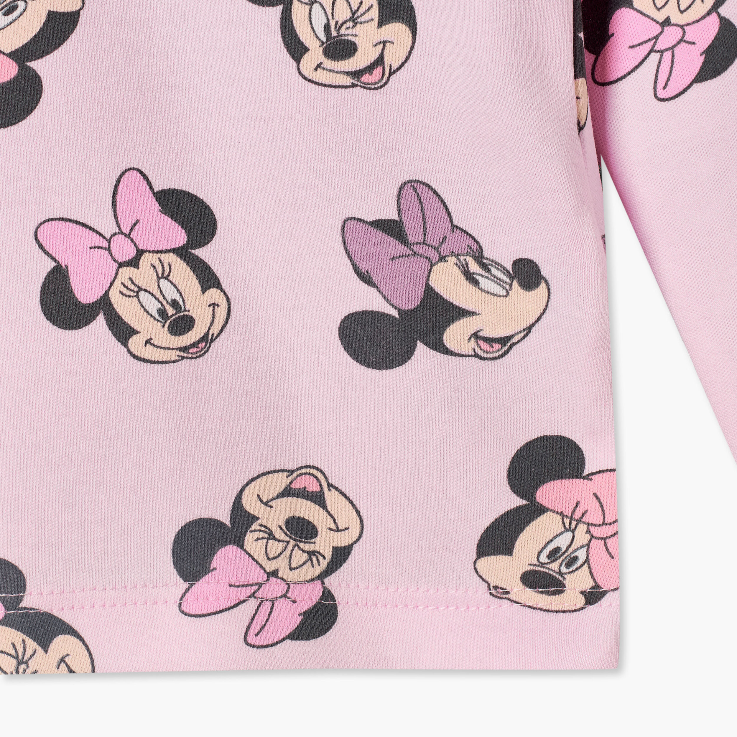 طقم بيجاما قطن بياقة ضيقة وأكمام طويلة بطبعات ميني ماوس من ديزني-baby-girls-clothing-nightwear-pyjamasets-image-8