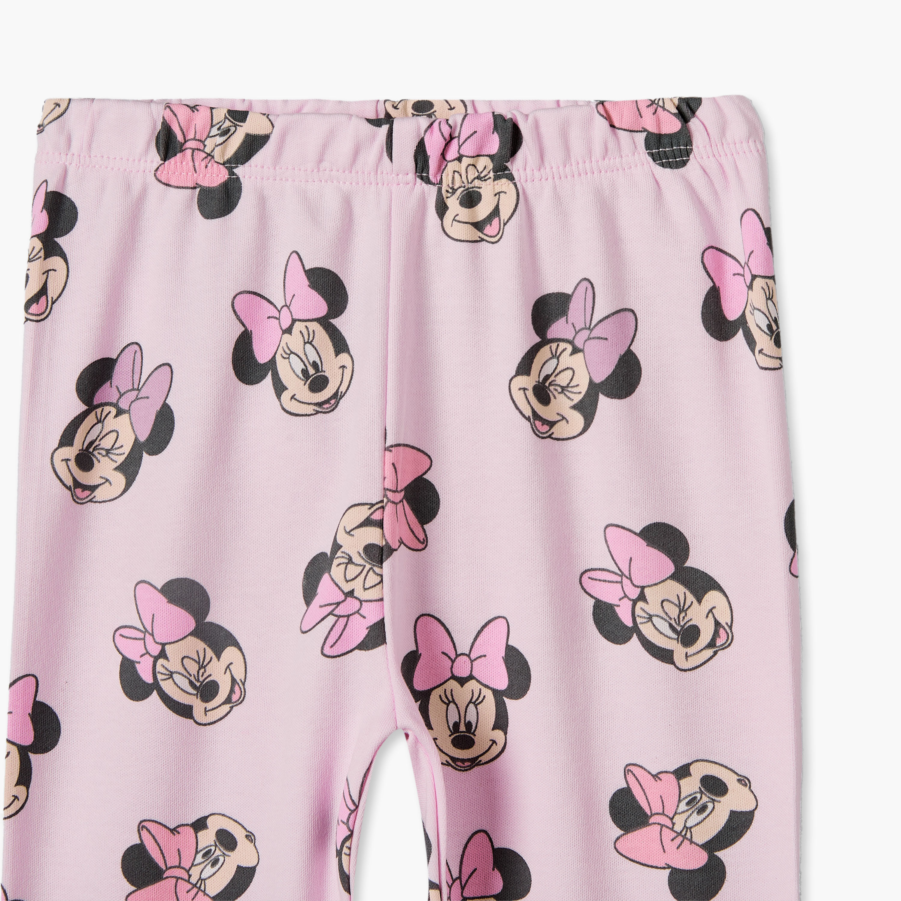 طقم بيجاما قطن بياقة ضيقة وأكمام طويلة بطبعات ميني ماوس من ديزني-baby-girls-clothing-nightwear-pyjamasets-image-9