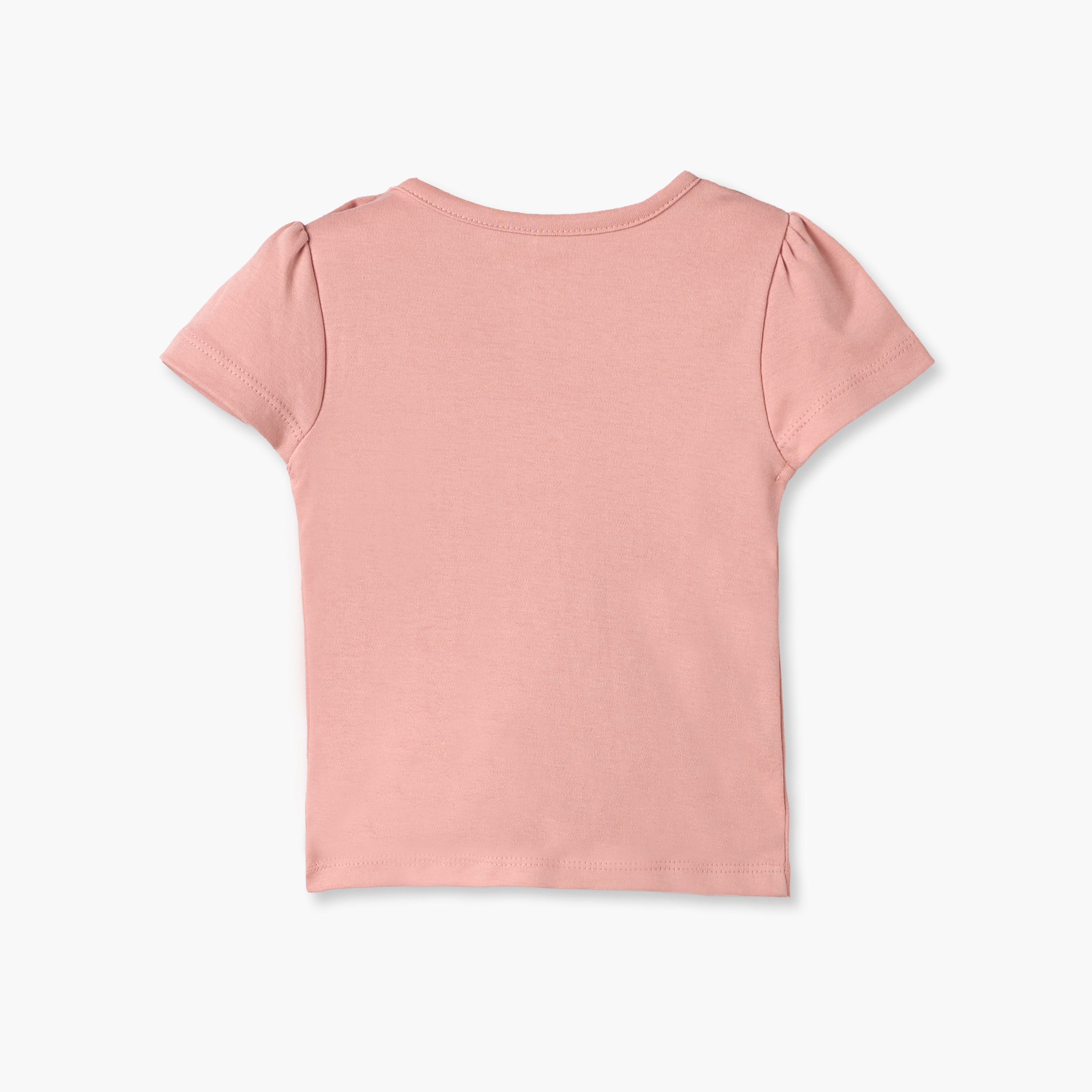 Pack of 2 Juniors Crew Neck Short Sleeves T-shirt with Shorts Set with Bunny Print-baby-girls-clothing-setsandcoords-image-5