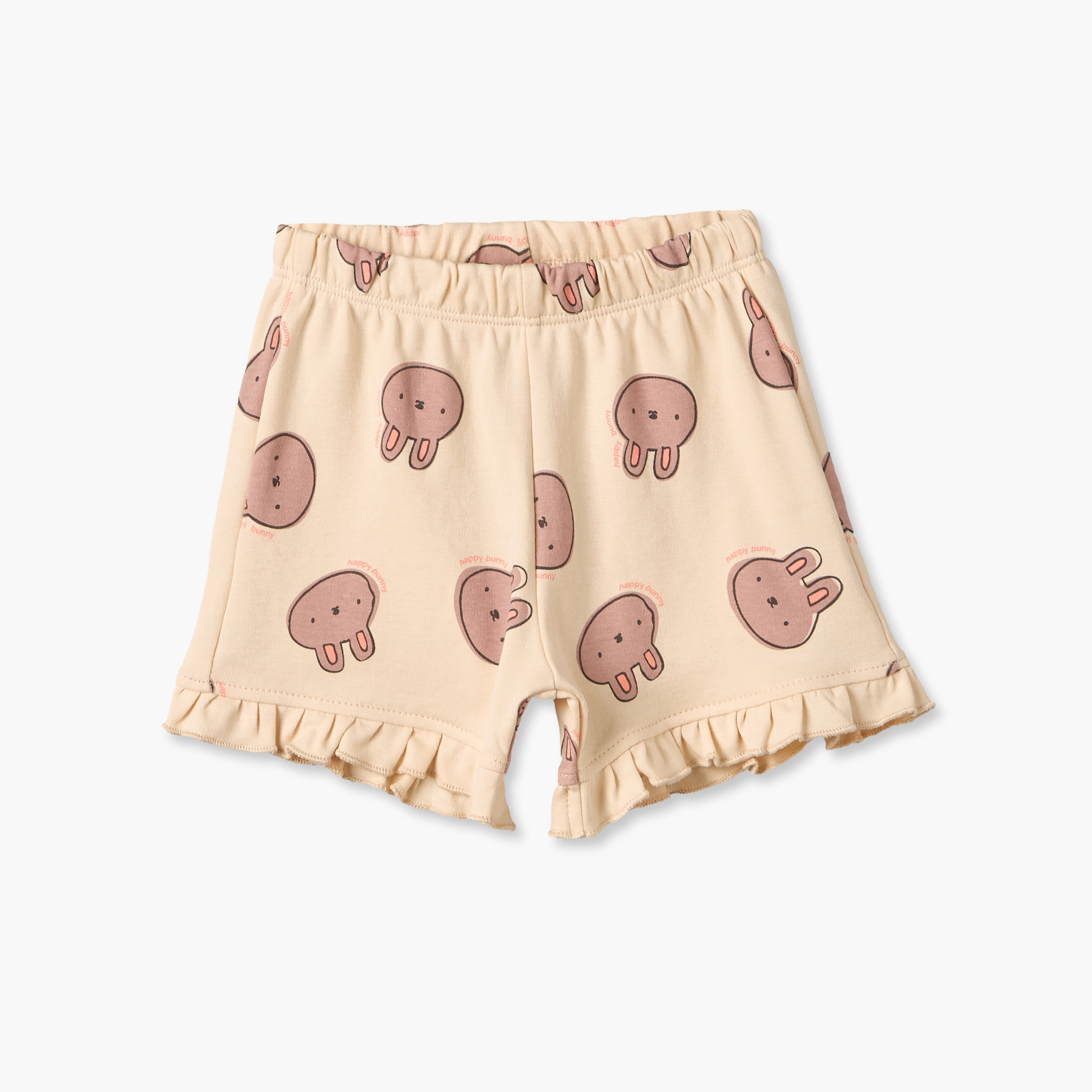 Pack of 2 Juniors Crew Neck Short Sleeves T-shirt with Shorts Set with Bunny Print-baby-girls-clothing-setsandcoords-image-8