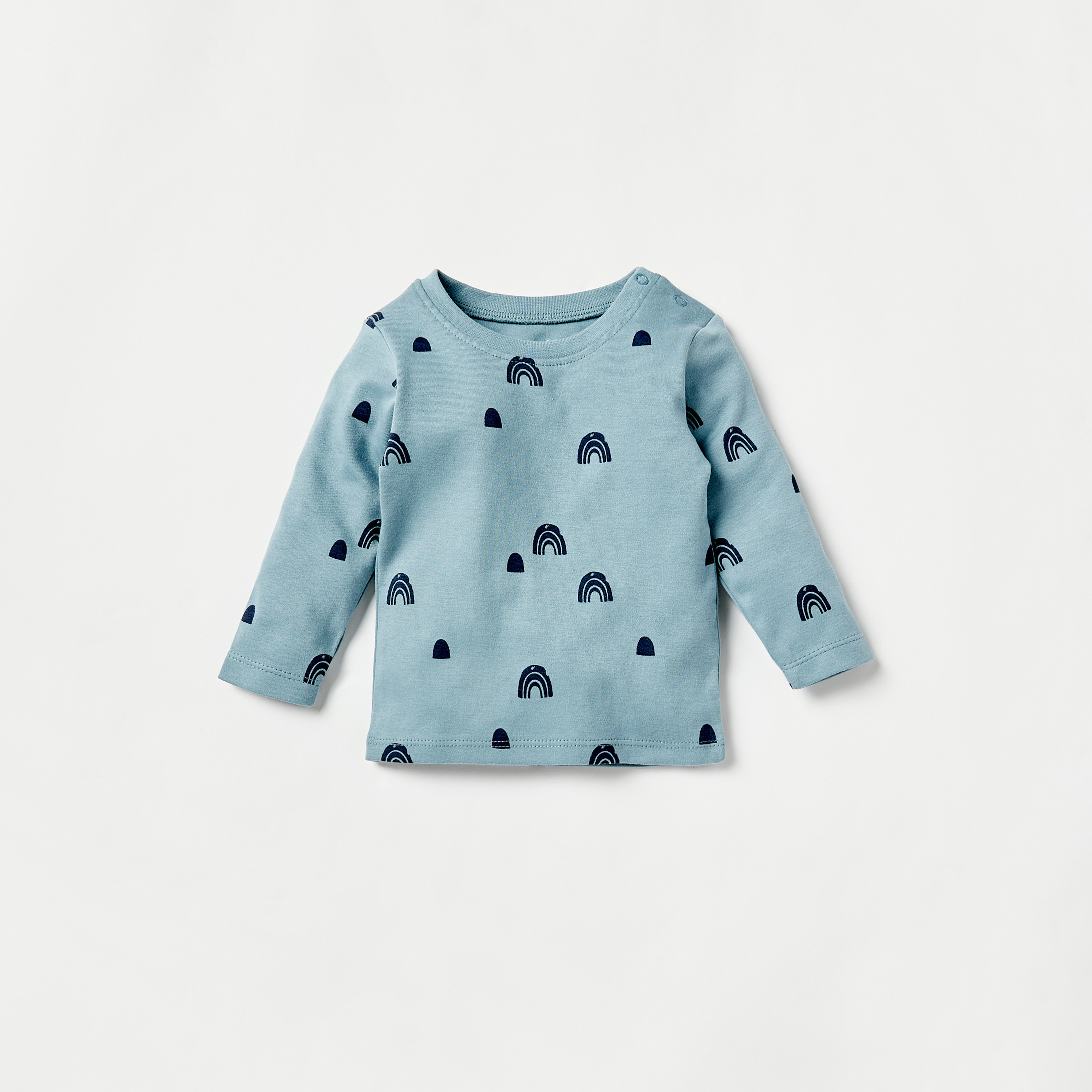 Juniors All-Over Rainbow Print T-shirt and Pyjama Set-baby-boys-clothing-nightwear-pyjamasets-image-2