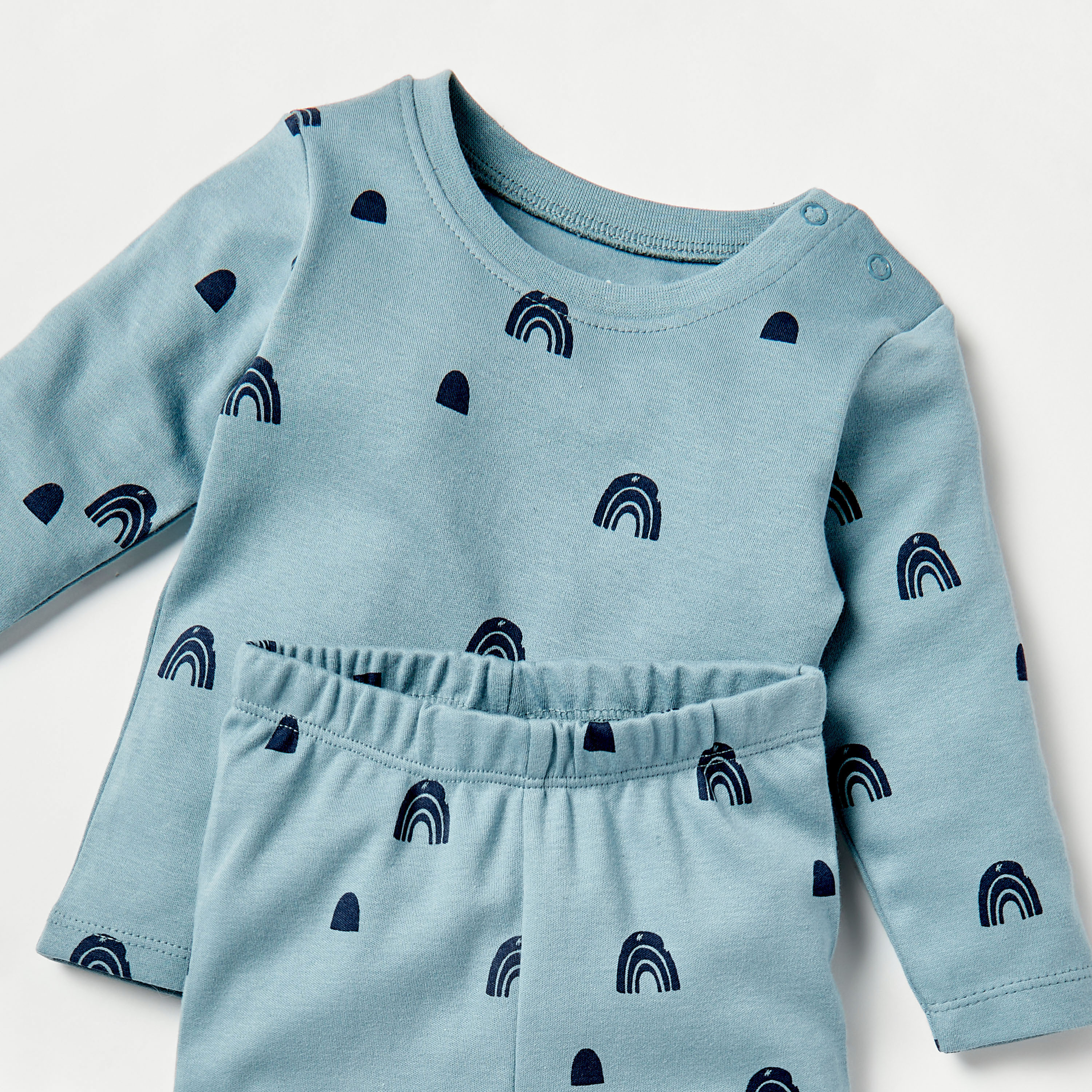 Juniors All-Over Rainbow Print T-shirt and Pyjama Set-baby-boys-clothing-nightwear-pyjamasets-image-4