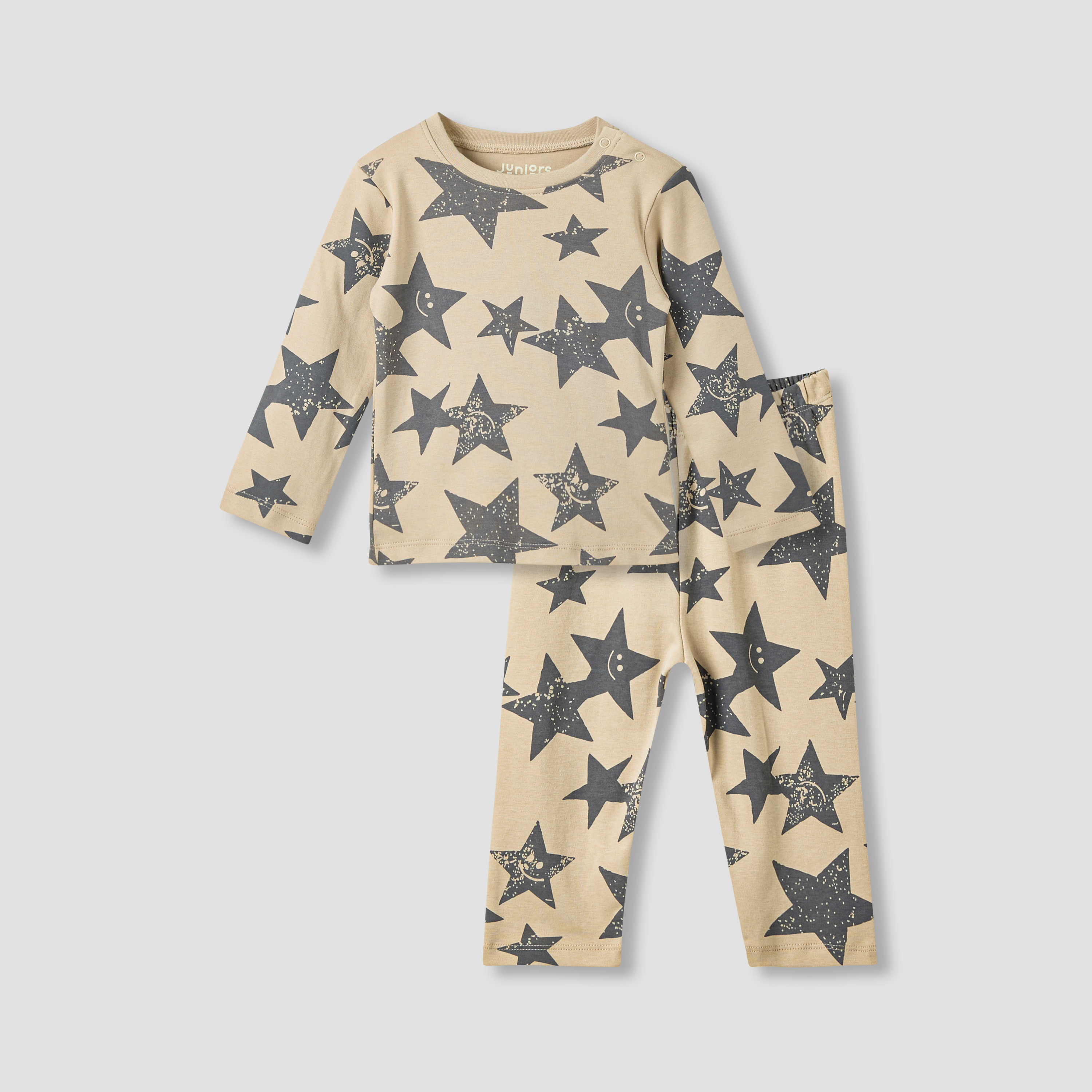 Juniors Star Print T-shirt and Pyjama Set-baby-boys-clothing-nightwear-pyjamasets-image-1