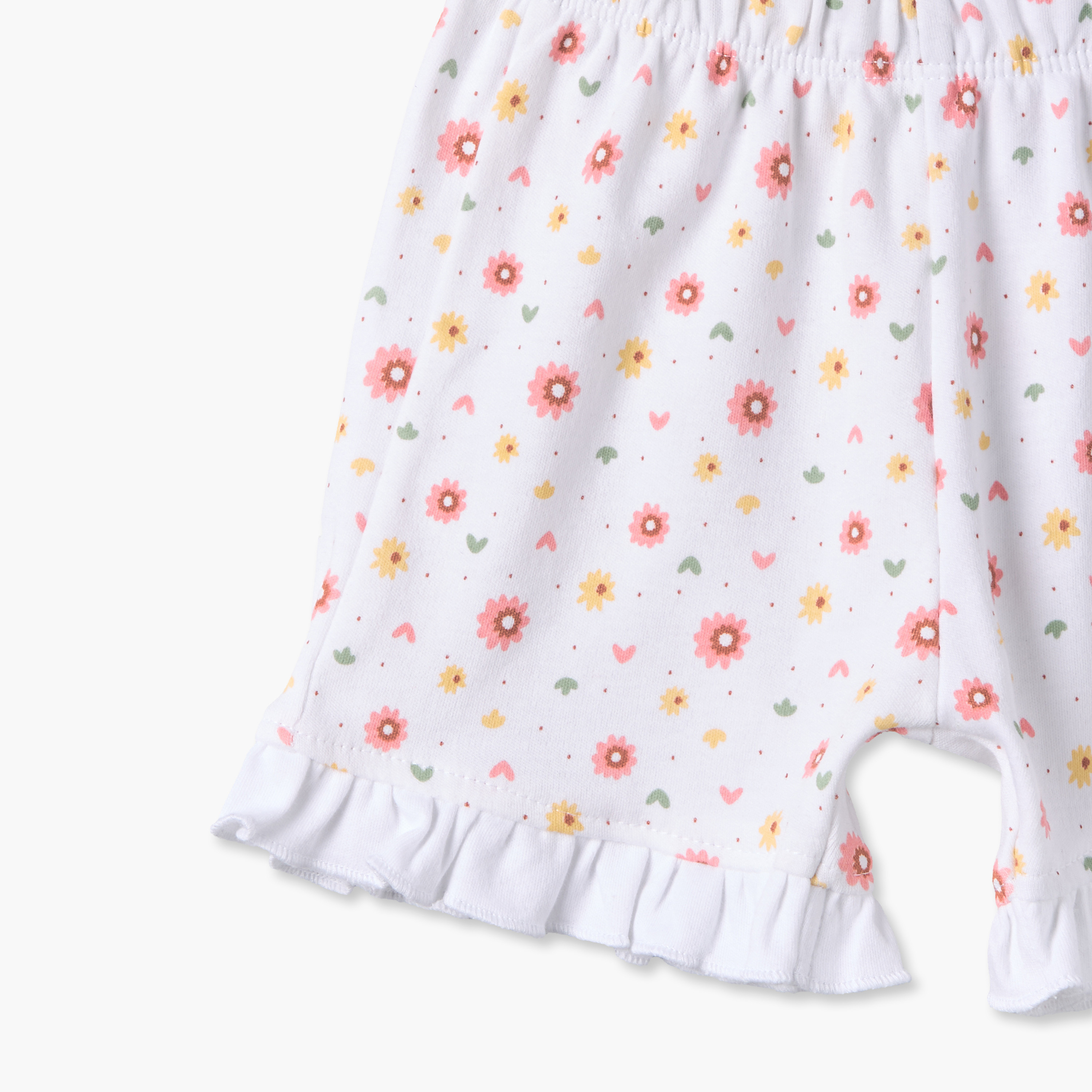 Pack of 2 Juniors Crew Neck Short Sleeves T-shirt with Shorts Set with Swan Print-baby-girls-clothing-setsandcoords-image-10
