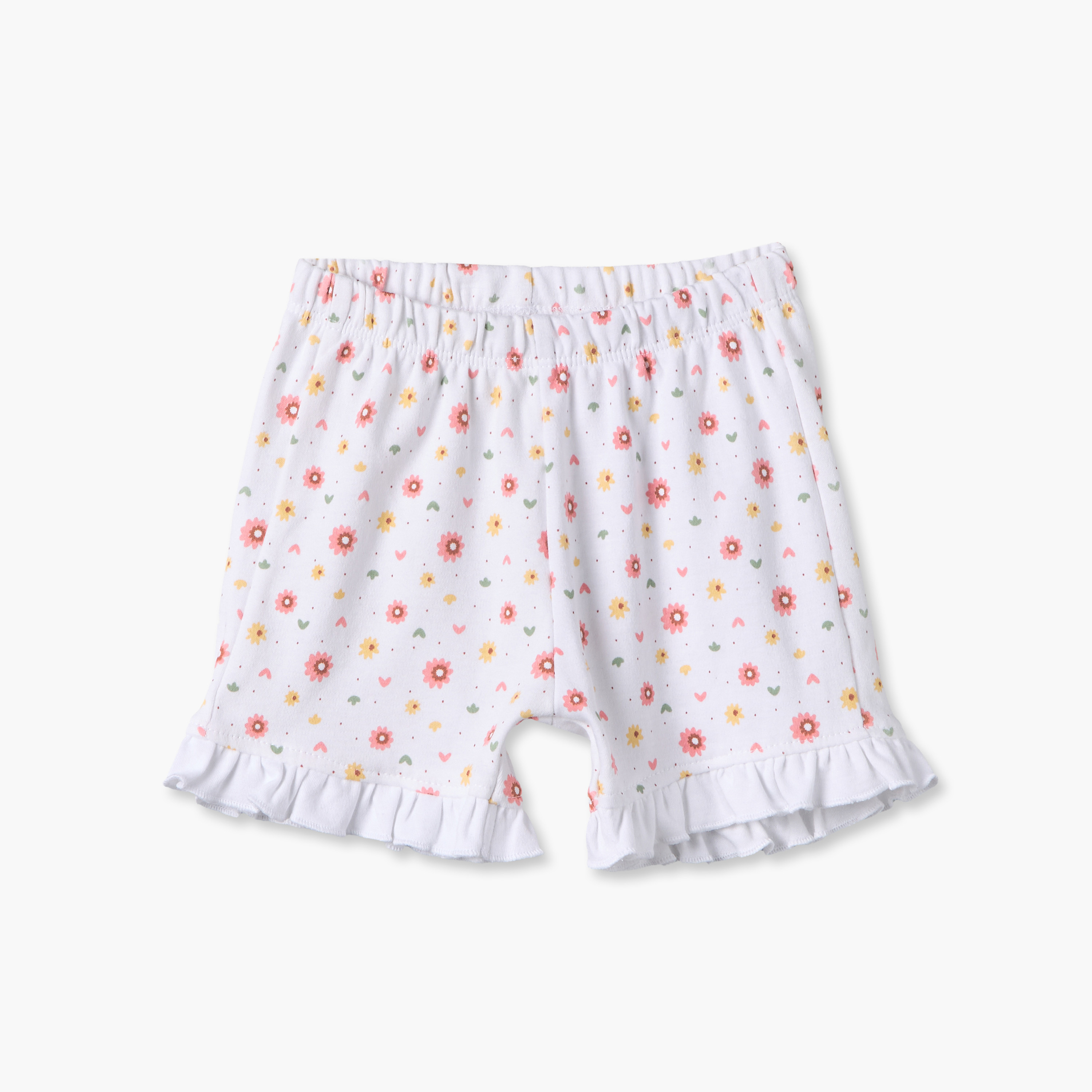 Pack of 2 Juniors Crew Neck Short Sleeves T-shirt with Shorts Set with Swan Print-baby-girls-clothing-setsandcoords-image-4