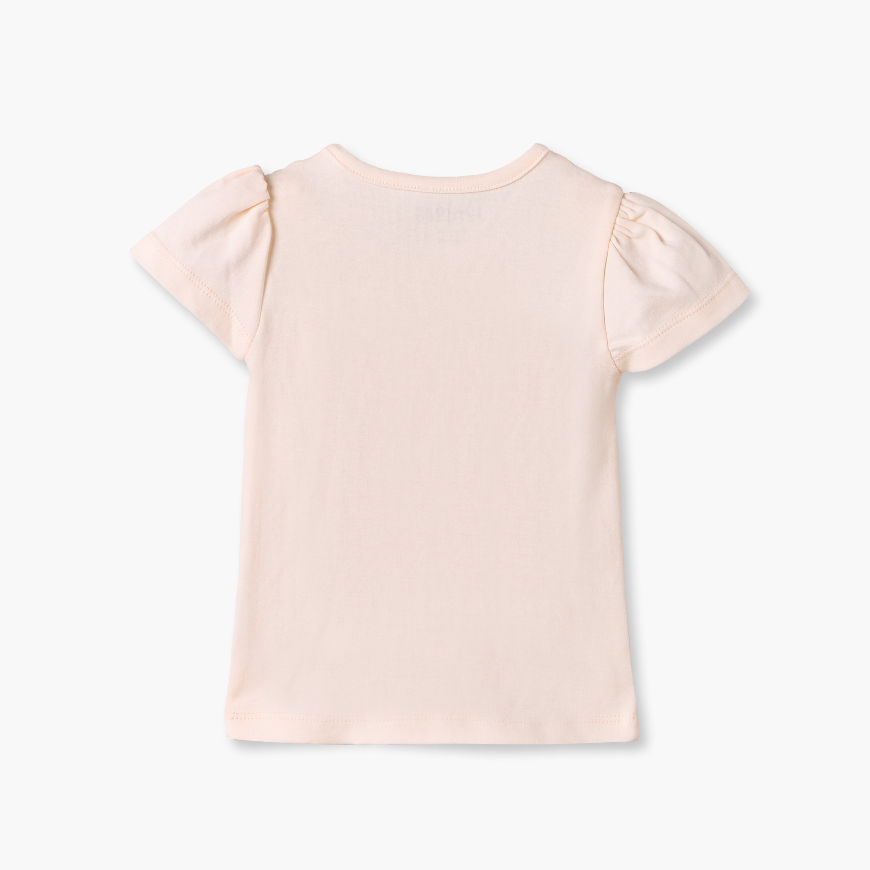 Pack of 2 Juniors Crew Neck Short Sleeves T-shirt with Shorts Set with Swan Print-baby-girls-clothing-setsandcoords-image-5