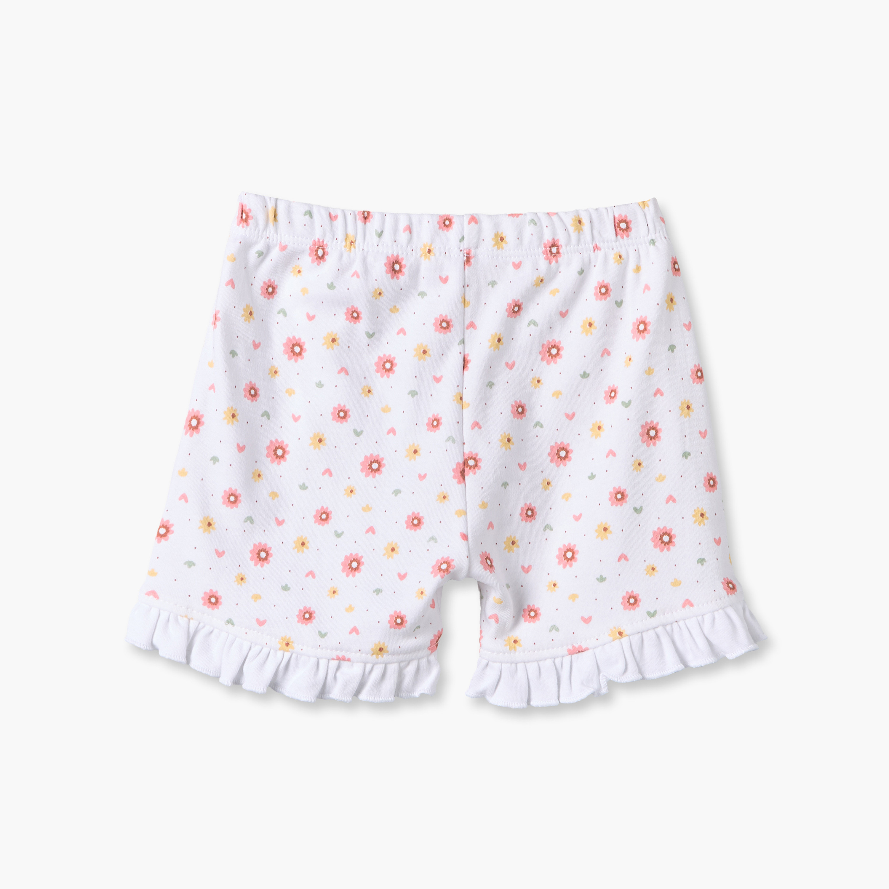 Pack of 2 Juniors Crew Neck Short Sleeves T-shirt with Shorts Set with Swan Print-baby-girls-clothing-setsandcoords-image-6